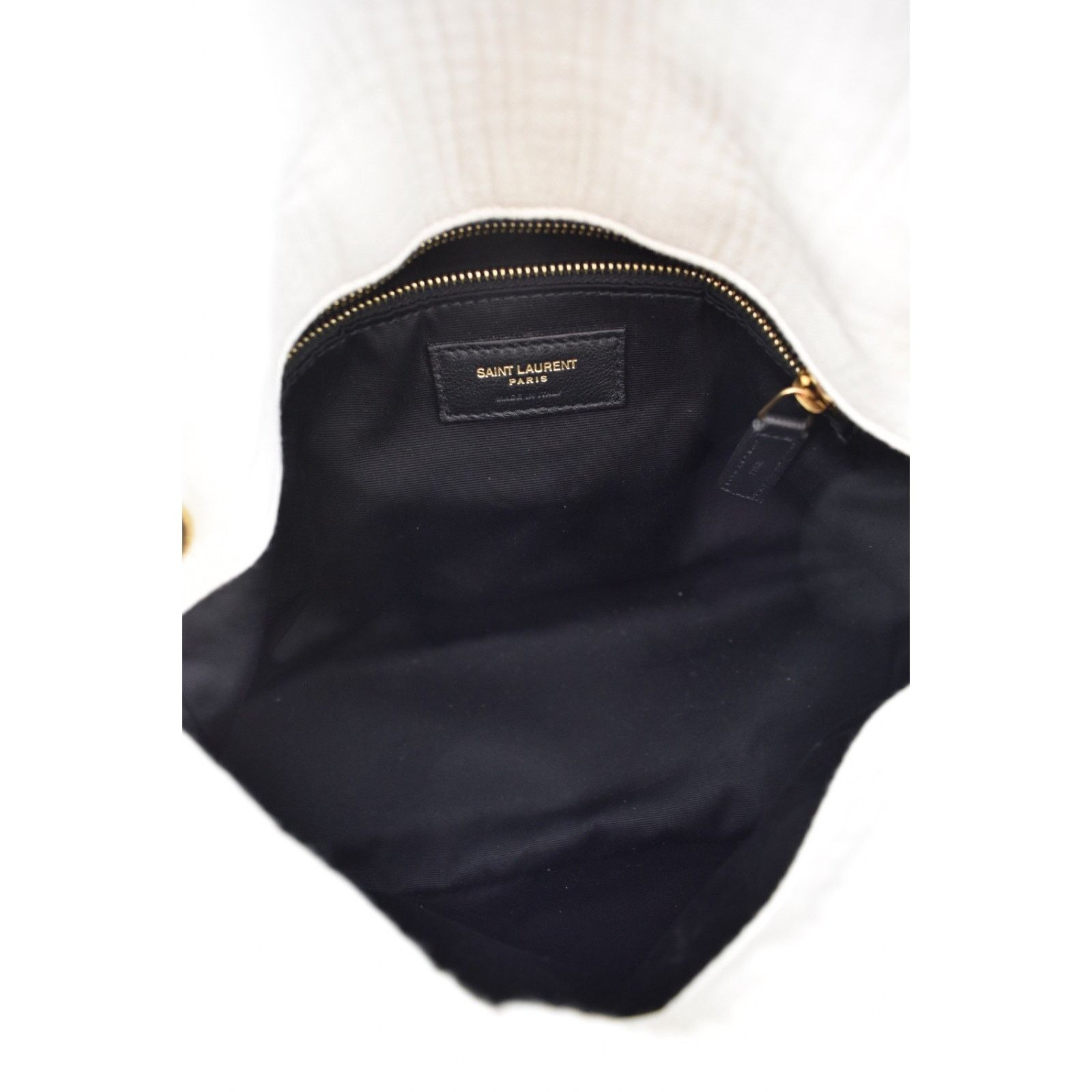 Yves Saint Laurent Saint Laurent YSL Cotton Twill White Shoulder Crossbody Bag Size ONE SIZE - 19 Thumbnail