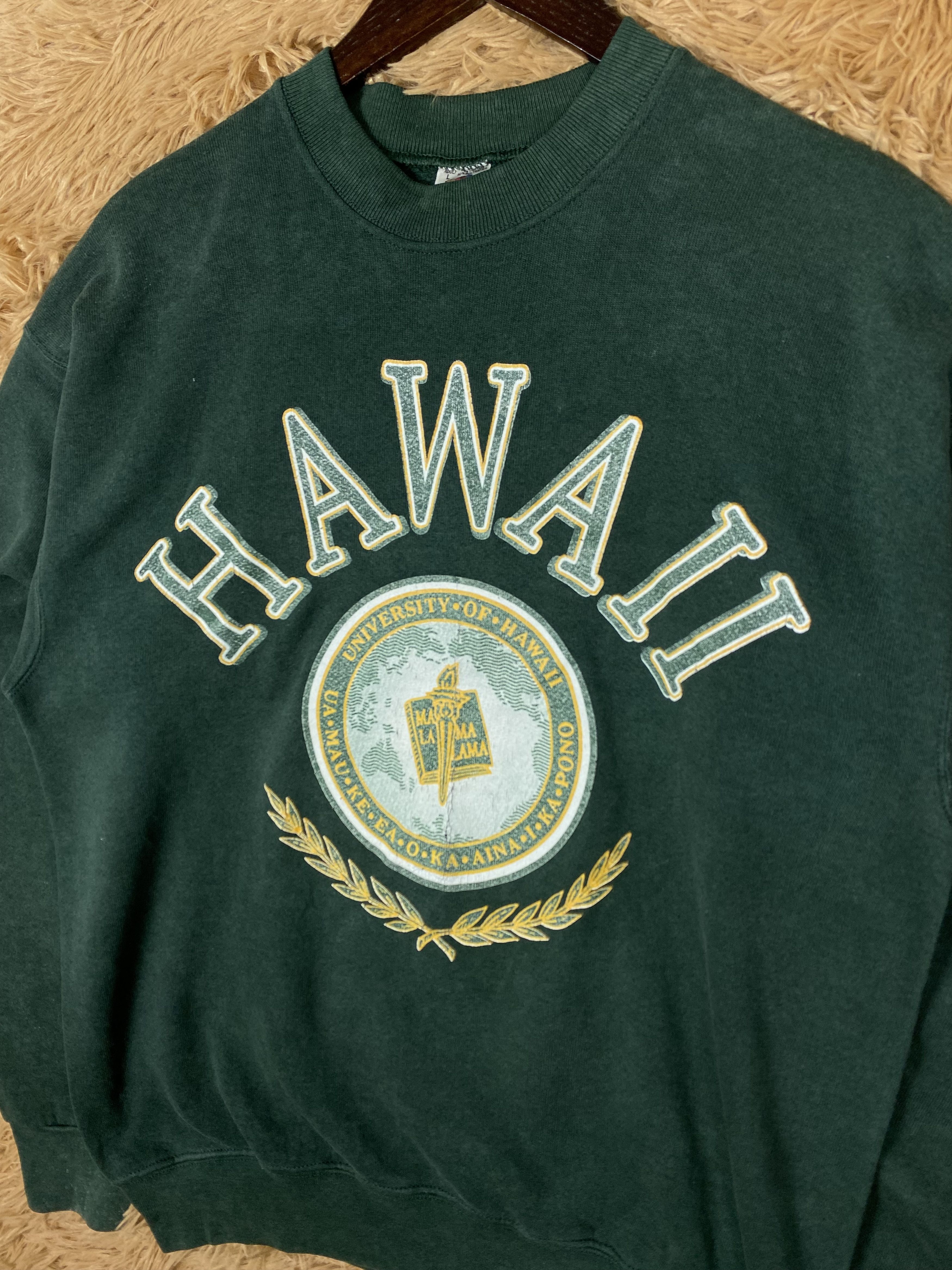 Fruit Of The Loom Vintage Hawaii Fruit of The Loom Sweatshirts PS0288 Size US L / EU 52-54 / 3 - 3 Thumbnail