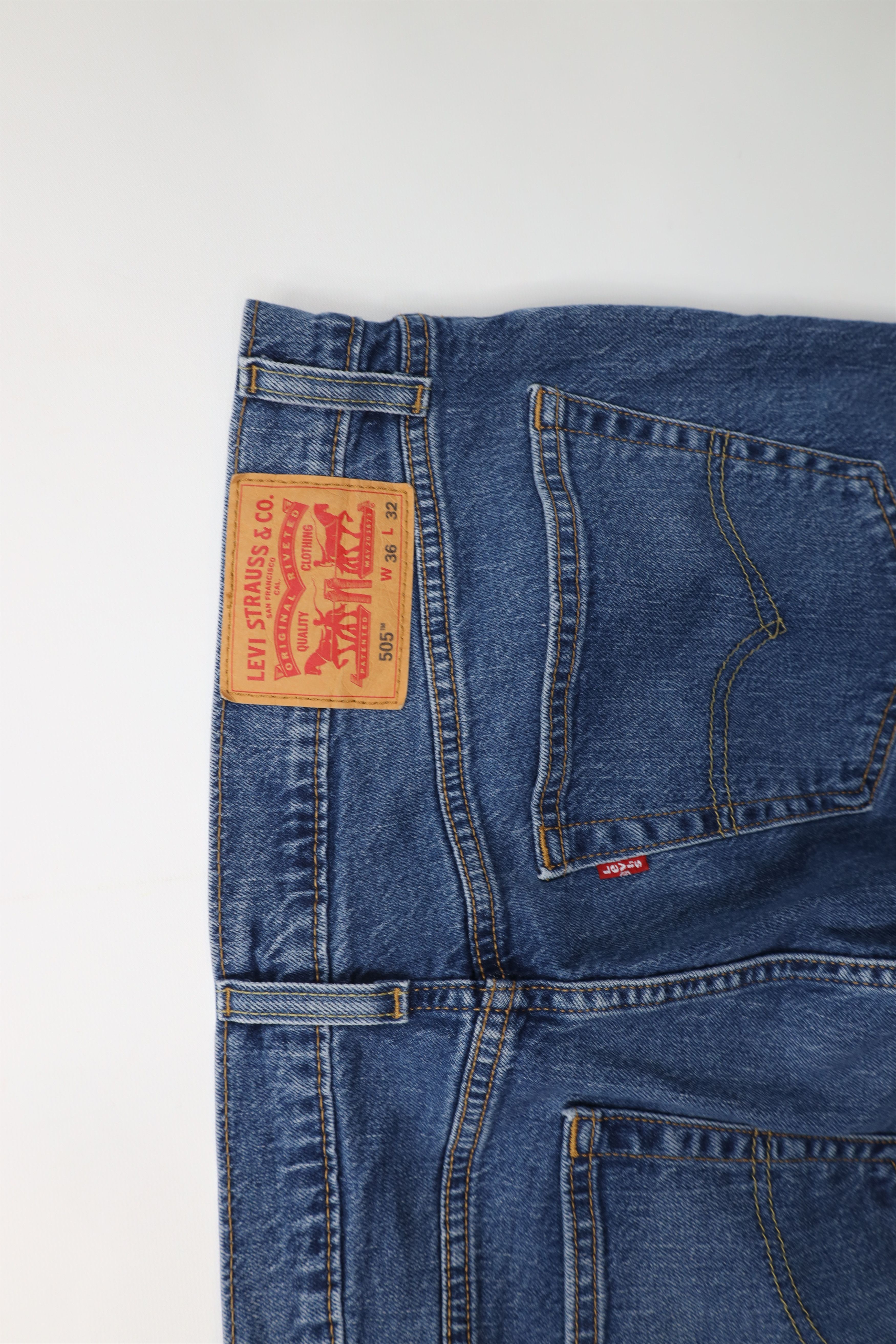 Levi's Vintage Y2K Levis 505 Stretch Regular Straight Leg Jeans Size US 36 / EU 52 - 14 Thumbnail