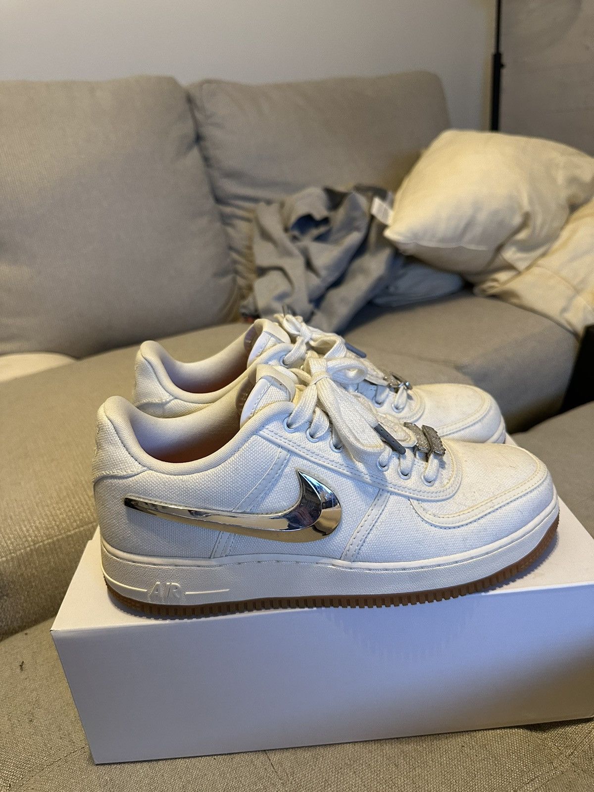 Nike × Travis Scott Nike Air Force 1 Low Travis Scott Sail Size 8.5 Size US 8.5 / EU 41-42 - 1 Thumbnail