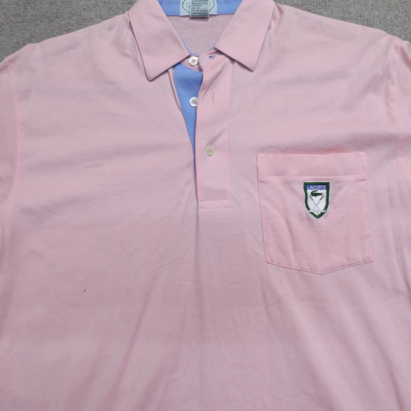 Izod VINTAGE Izod Lacoste Polo Shirt Small Pink Cotton Embroidered Men Golf Short Sleeve Collared Button Knit Size US S / EU 44-46 / 1 - 2 Thumbnail