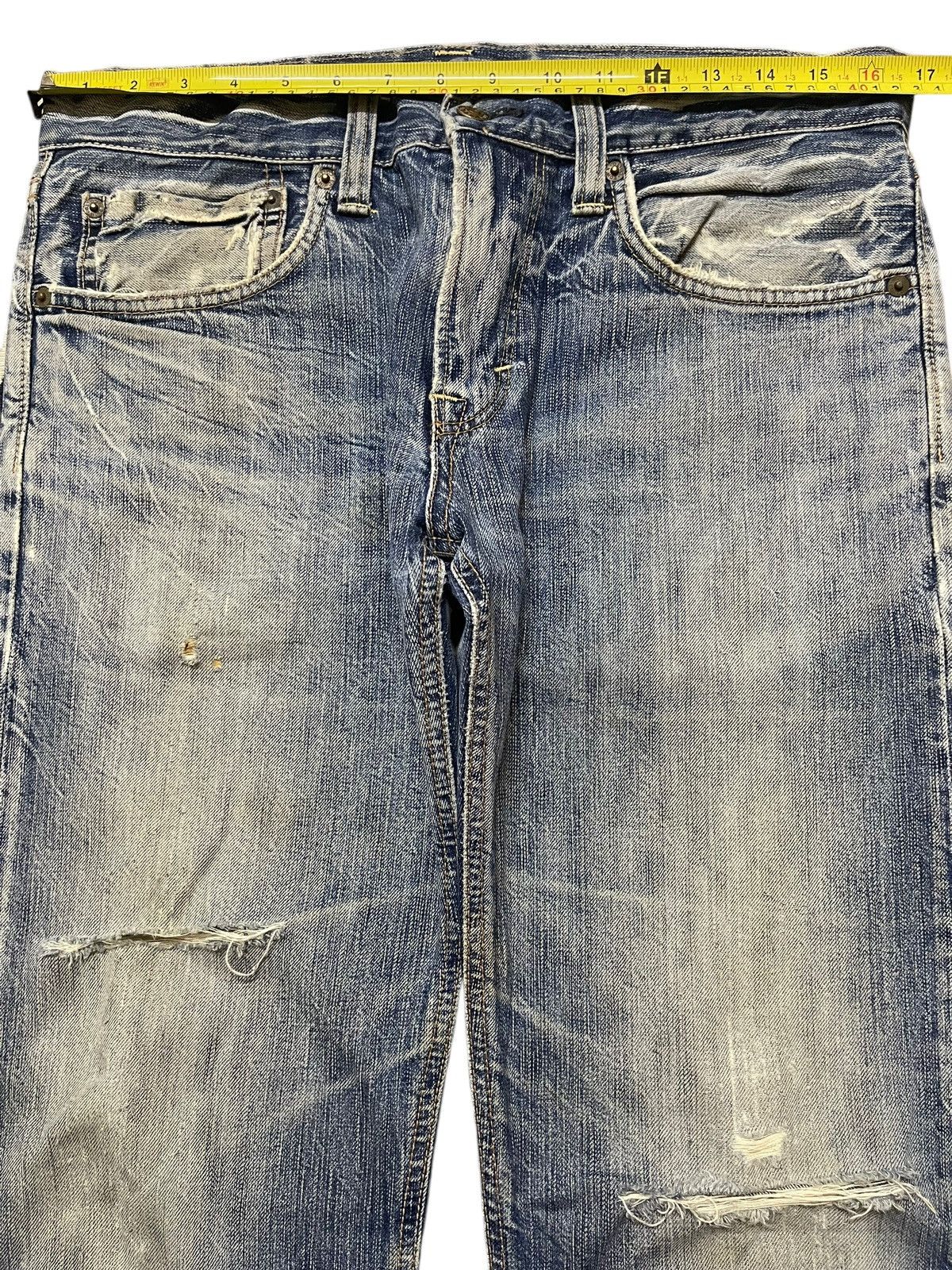 Edwin Vintage Japan Edwin 502 Faded Wash Distressed Loose Jeans Size US 32 / EU 48 - 12 Thumbnail