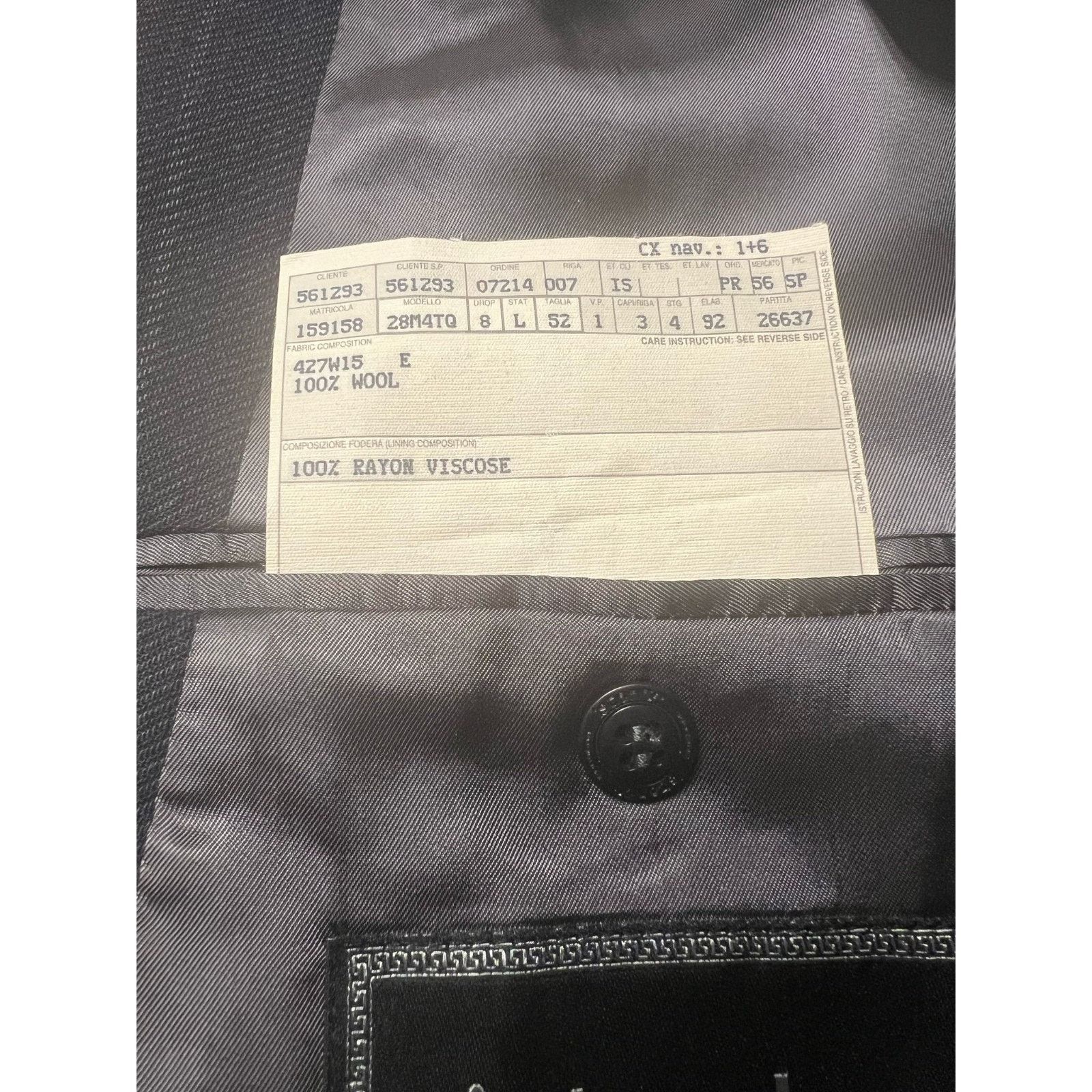 Versace Vintage Istante / Versace RARE 4Btn BLACK BLAZER- 42R Size 42R - 5 Thumbnail