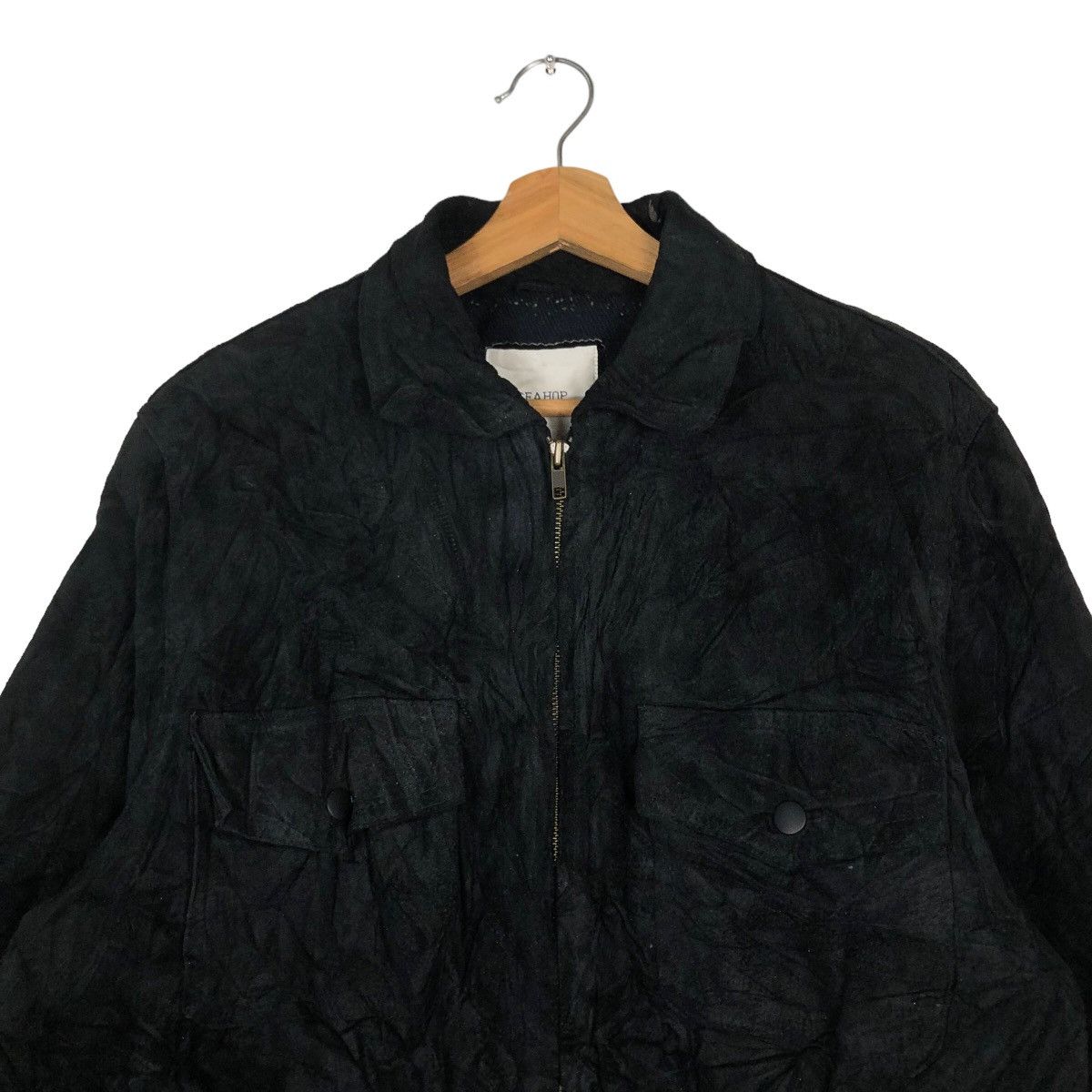 Japanese Brand 🔥Vtg Biker Leather Jacket Seahop Pour Homme Issey Miyake Size US M / EU 48-50 / 2 - 3 Thumbnail