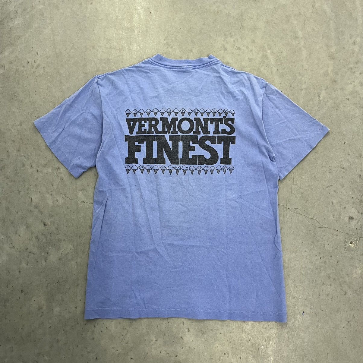 Vintage CRAZY 1992 Ben and Jerry's T shirt Blue SUPER RARE Vintage M Size US M / EU 48-50 / 2 - 10 Thumbnail