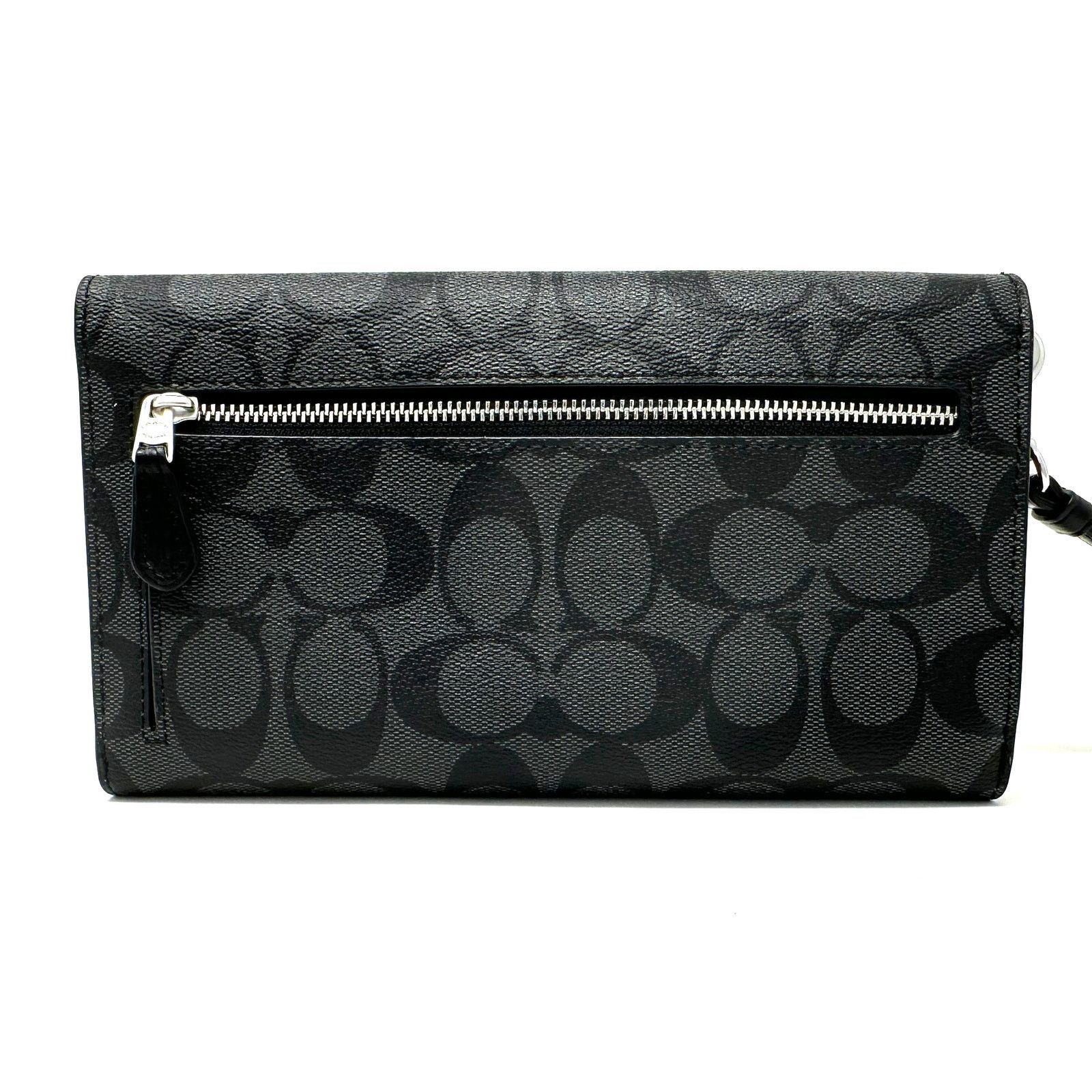 Coach Coach Travel Envelope Wallet In Signature Canvas Black C1962 Size ONE SIZE - 2 Thumbnail