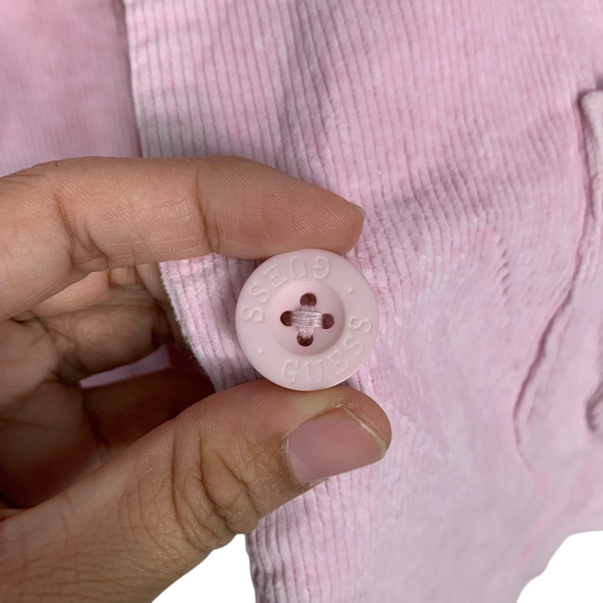 Guess GUESS JEANS Pink Corduroy Crop Jacket #2158-C95 Size XL / US 12-14 / IT 48-50 - 14 Thumbnail