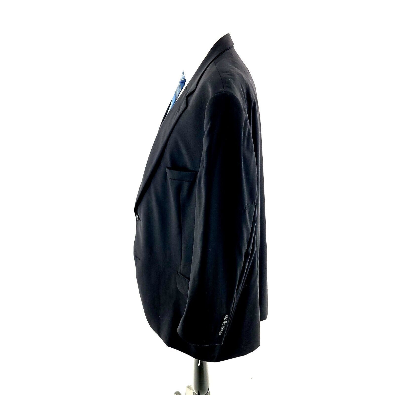 Jack Victor DAMAGED Jack Victor Valentino CT Wool 2 Button Blazer 50L Bl Size 50L - 4 Thumbnail