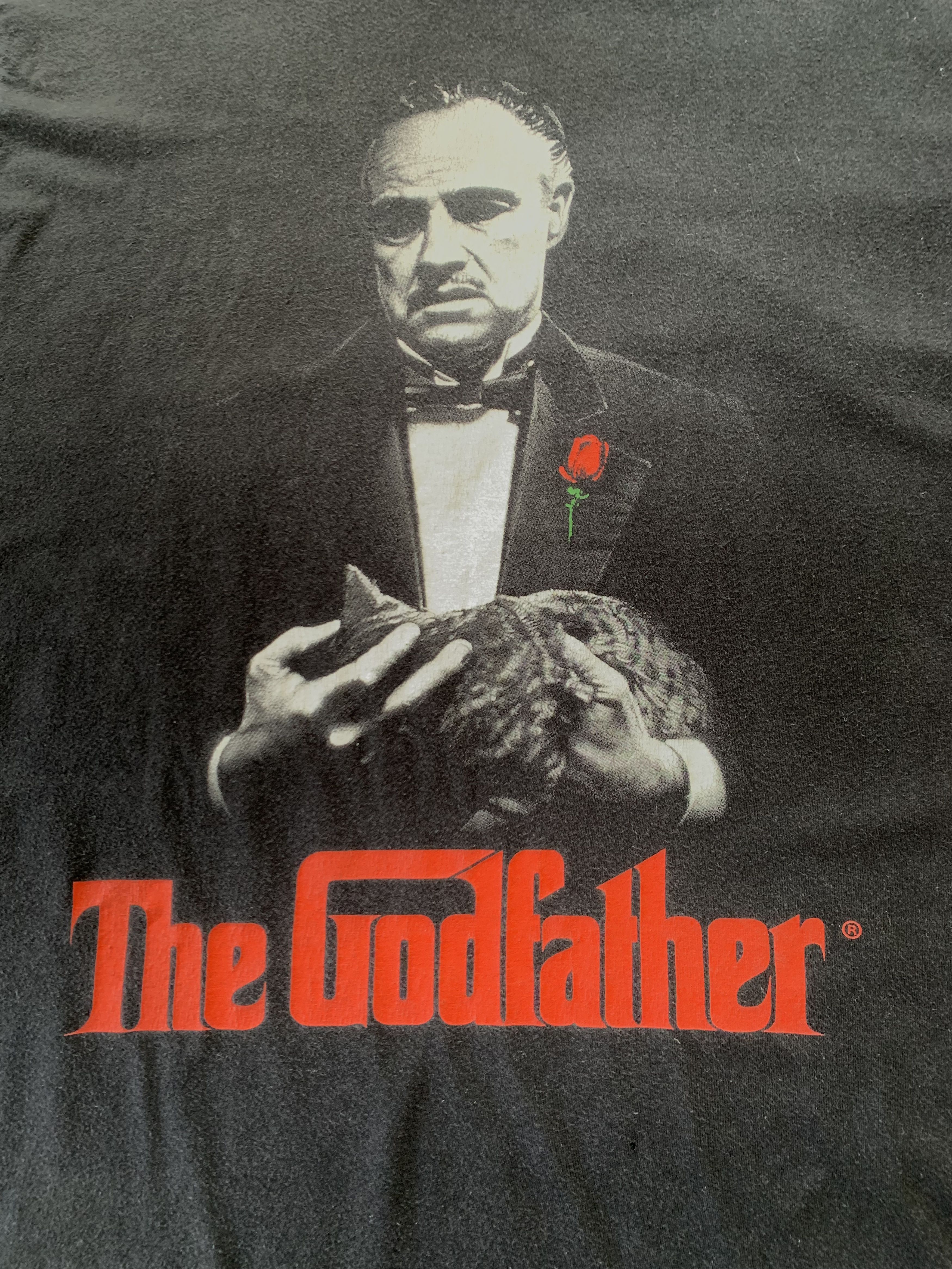 Gildan × Vintage Vintage The GodFather Cotton T-Shirt Size US XL / EU 56 / 4 - 4 Thumbnail