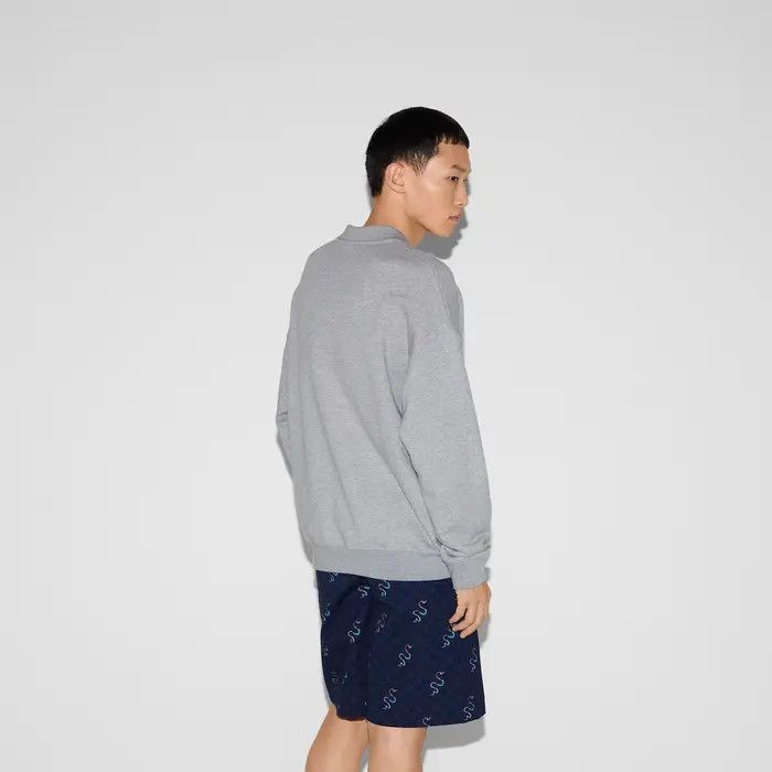 Gucci o1s1wg110925 Printed Cotton Jersey Sweatshirt in Gray Size US L / EU 52-54 / 3 - 4 Thumbnail