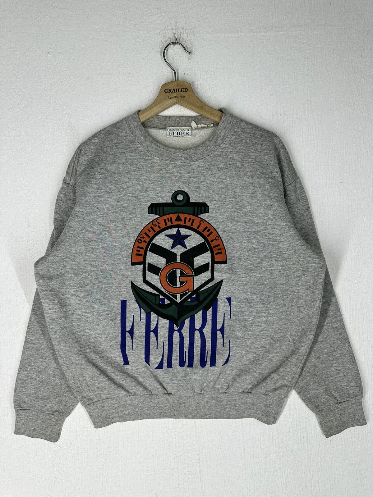 Gianfranco Ferre Vintage Gianfranco Ferre Big Print Logo Sweatshirt Size US M / EU 48-50 / 2 - 2 Thumbnail