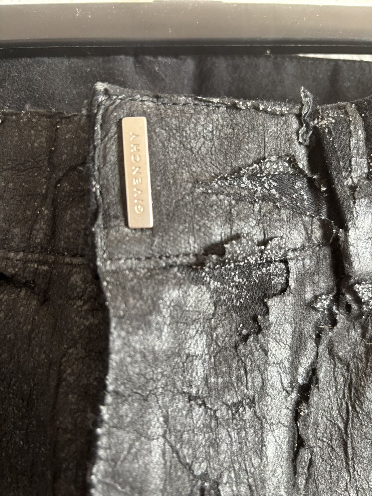 Givenchy GIVENCHY CRACKED SLIM FIT 5 POCKET TROUSERS Size US 34 / EU 50 - 3 Thumbnail