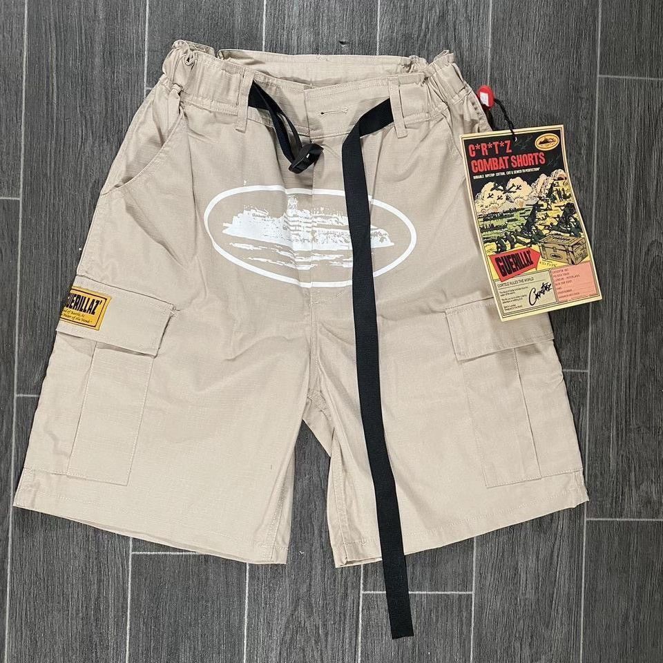 outlet shoponline Corteiz beige cargo shorts | denta-luks.com