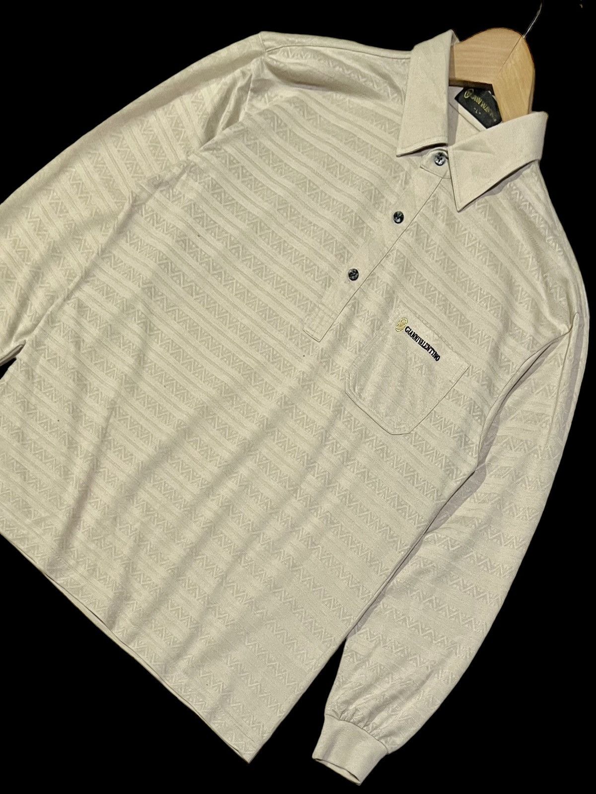 Gianni Valentino × Valentino × Vintage VTG GIANNI VALENTINO POLO LONGSLEEVE EMBROIDERY SINGLE POKET Size US M / EU 48-50 / 2 - 4 Thumbnail