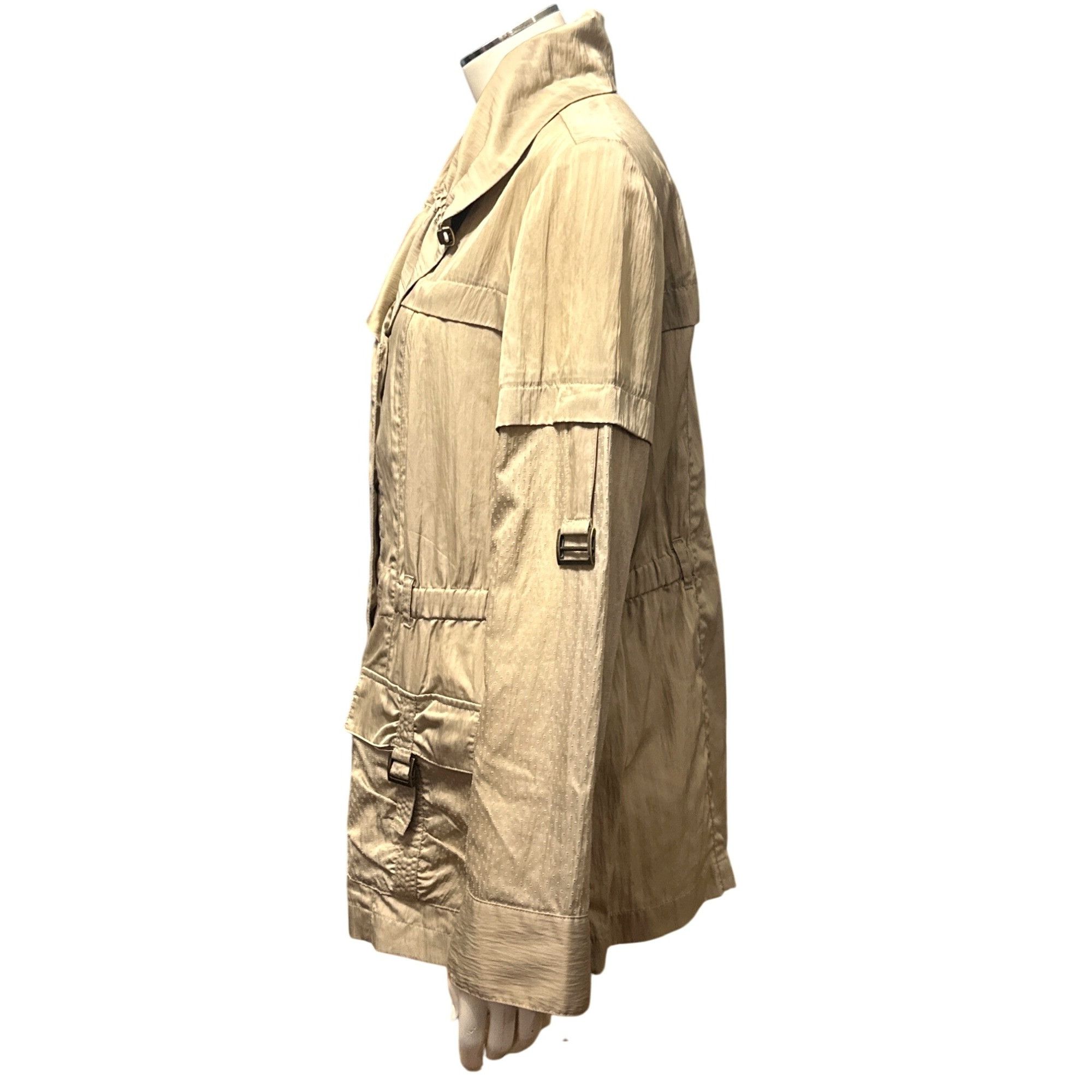 Chicos Chicos Zenergy Lightweight Beige Jacket Adjustable Waist Poc Size XS / US 0-2 / IT 36-38 - 2 Thumbnail