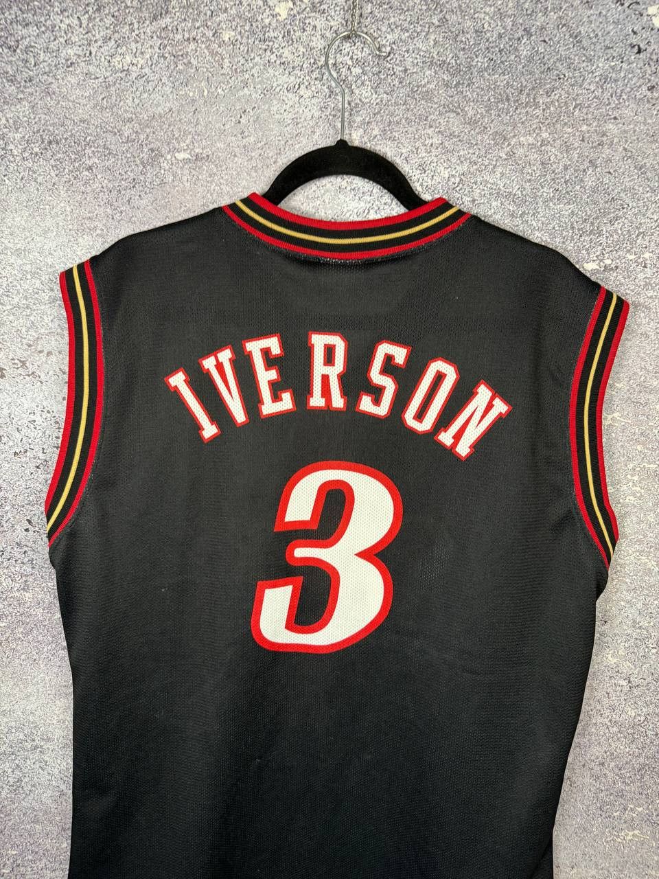 NBA #3 Allen Iverson 90's Champion Sixers Philadelphia Jersey Size US L / EU 52-54 / 3 - 12 Thumbnail