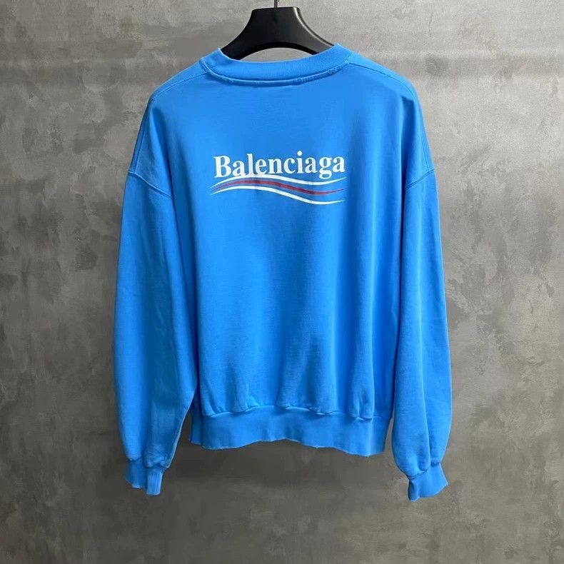 Balenciaga Balenciaga Light Blue Logo Sweatshirt-2506 Size US XS / EU 42 / 0 - 2 Thumbnail