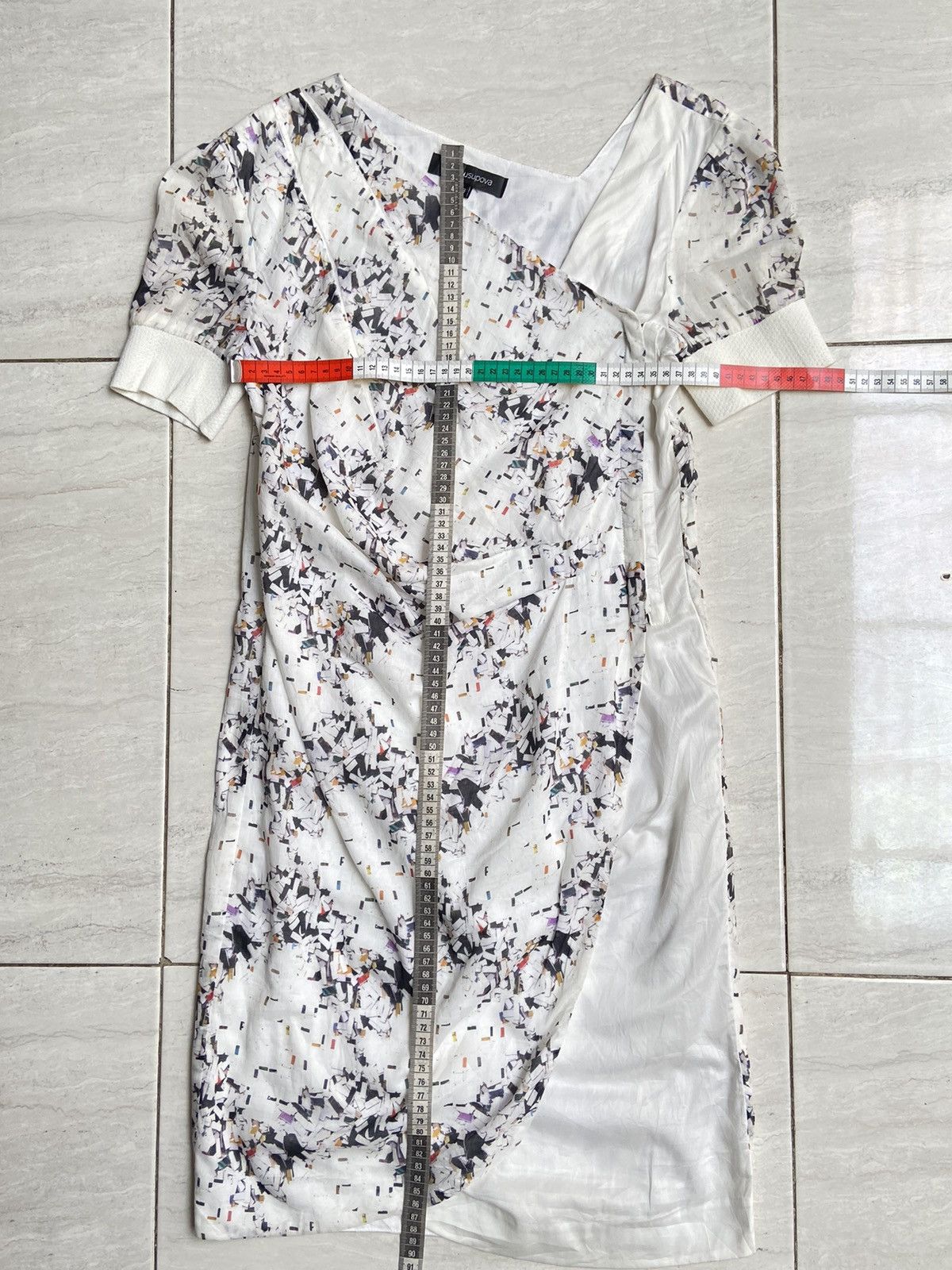 Designer × Japanese Brand YULIA YUSUPOVA White Motive Dress Size XS / US 0-2 / IT 36-38 - 8 Thumbnail