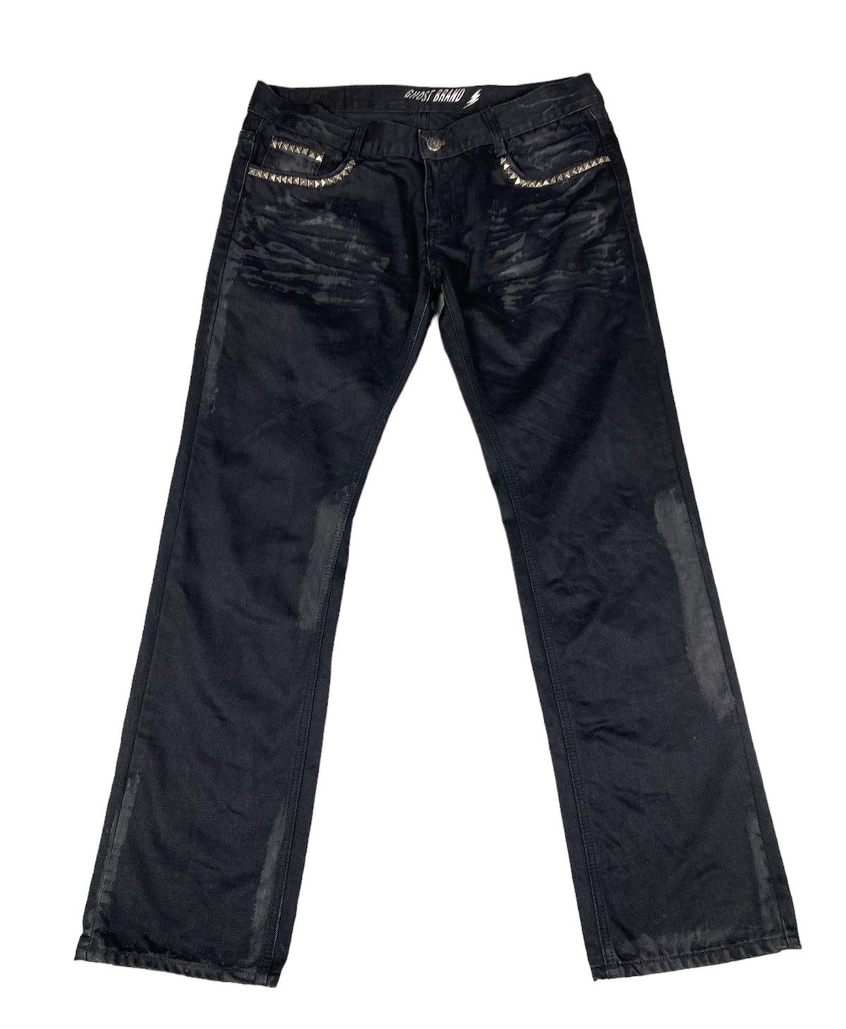 Image of Hysteric Glamour Ghost Brand Stud Denim. S0187 in Black, Men's (Size 36)