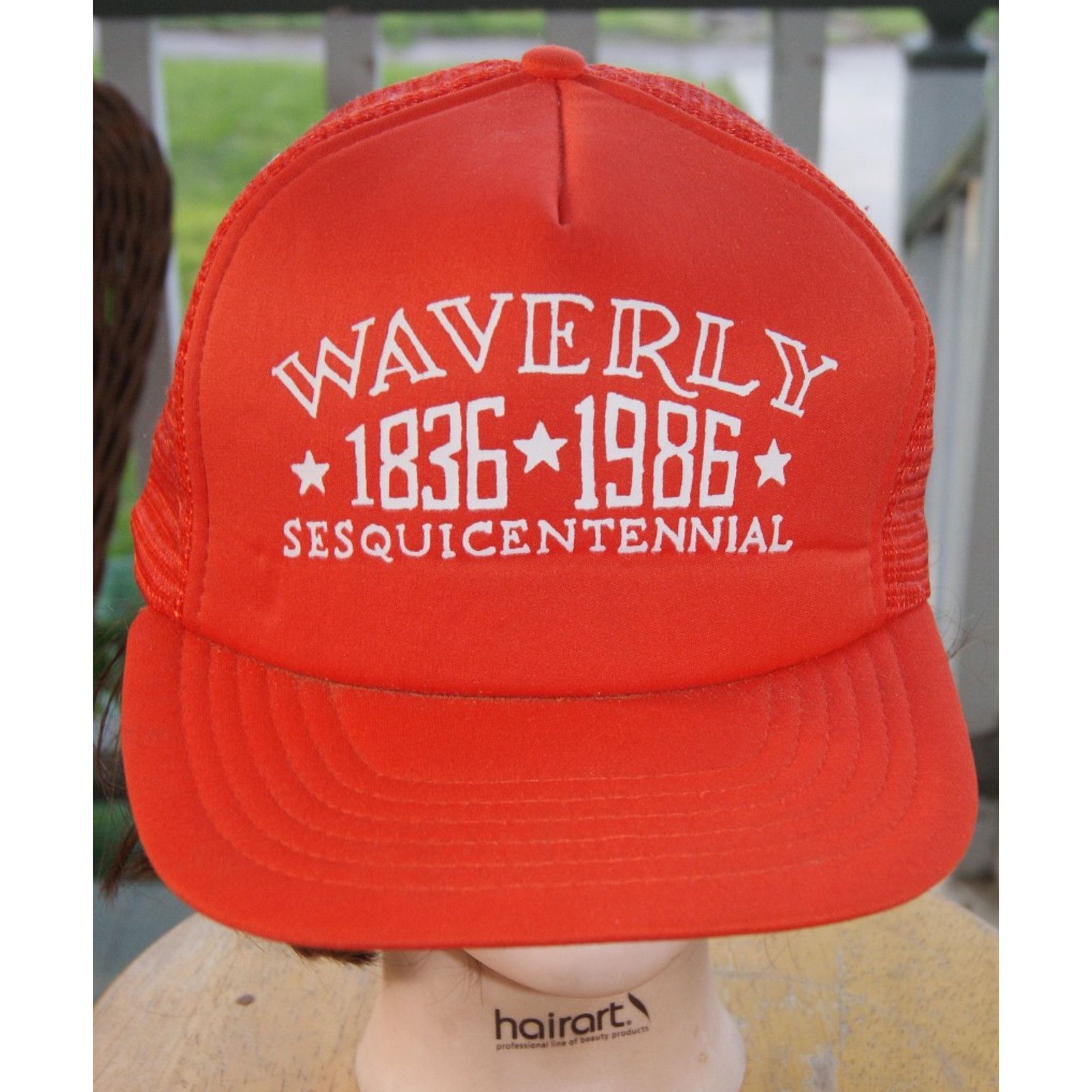 Vintage VTG Waverly IL Sesquicentennial 1986 Mesh Trucker Hat Cap Size ONE SIZE - 1 Thumbnail