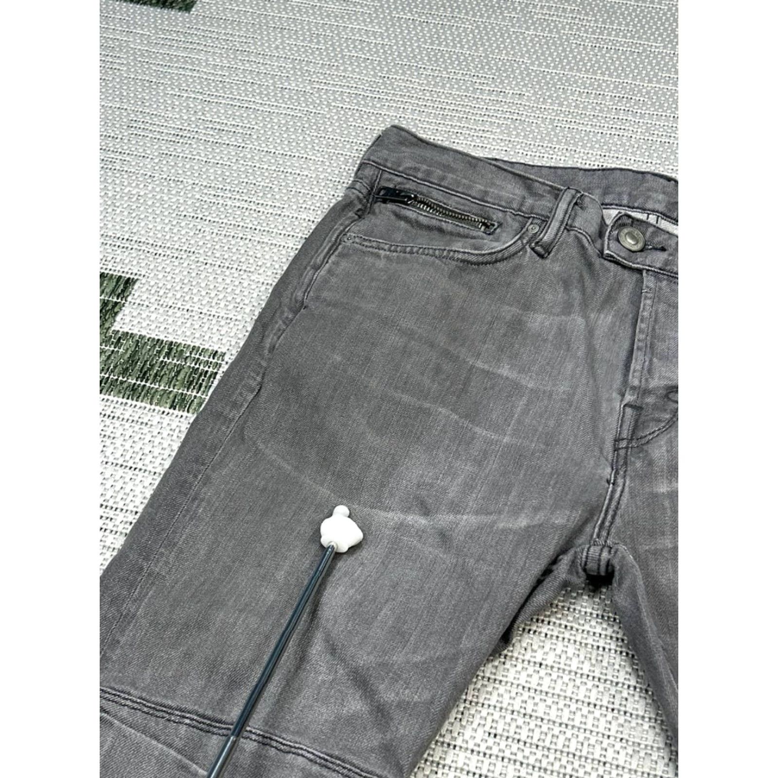 Allsaints Allsaints Jeans Mens 32 Reynolds Biker Gray Denim Cigarette Leg Slim Skinny 32 in Gray Mens Jeans Size US 32 / EU 48 - 3 Thumbnail