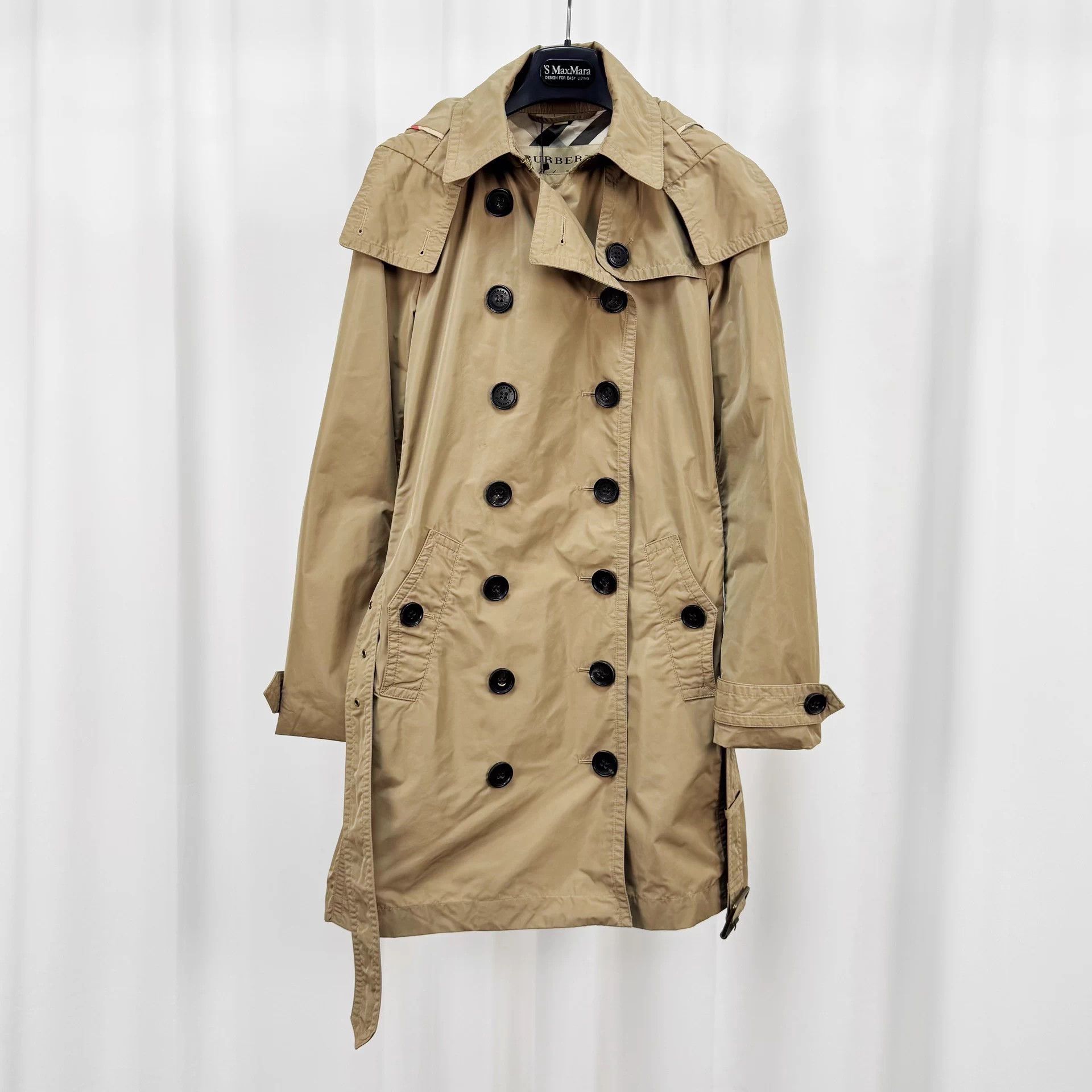 Burberry Burberry Khaki DB Nylon Trench Coat UK6 Mint Size XS / US 0-2 / IT 36-38 - 1 Thumbnail