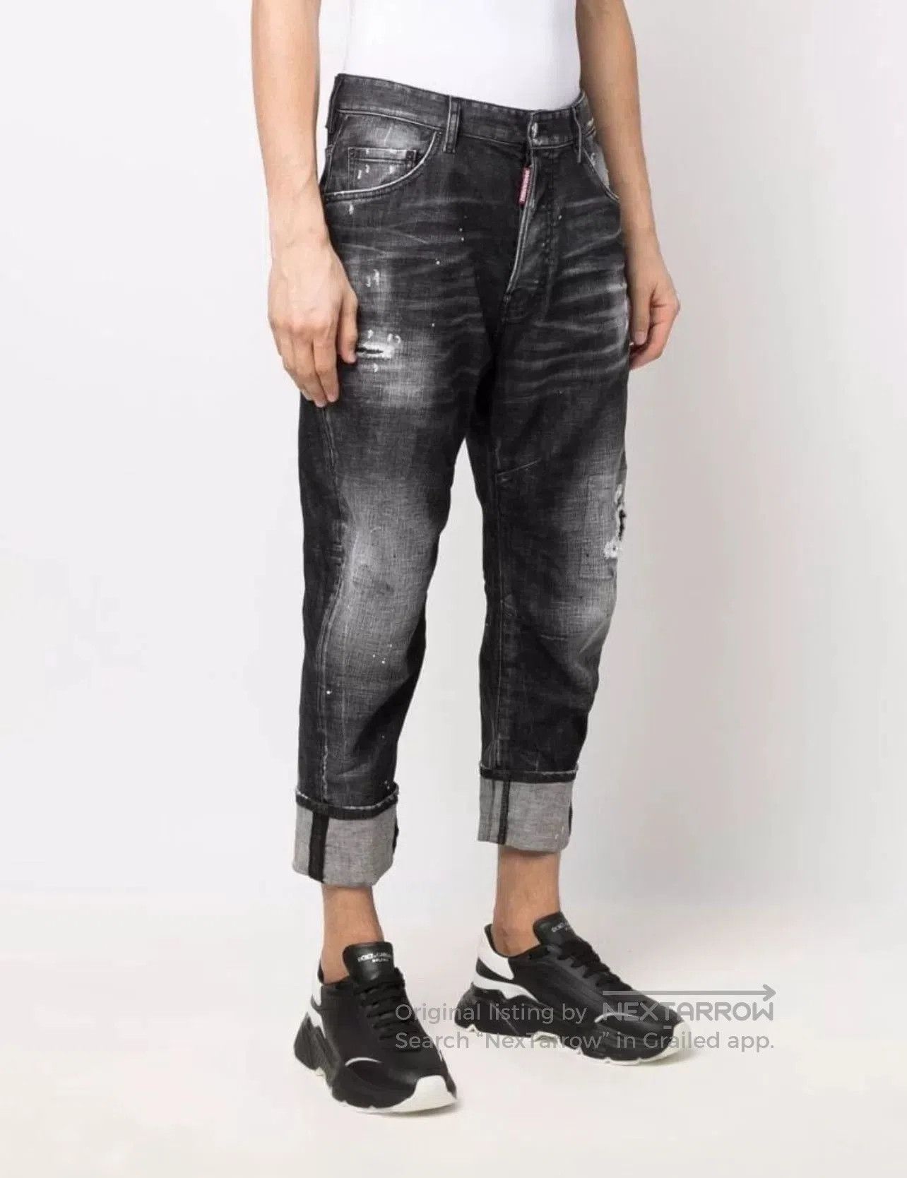Dsquared2 Dsquared2 Combat Black Cropped Jeans. Size US 44 / EU 60 - 9 Thumbnail