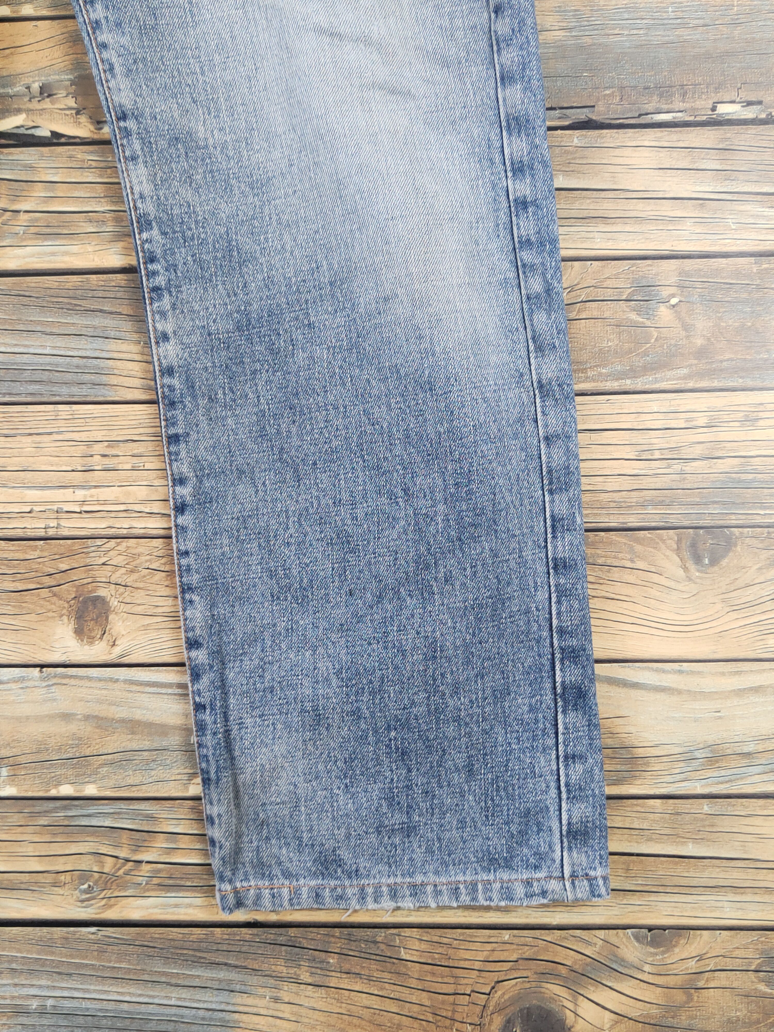 Vintage Bobson Blue Distressed Ripped denim Jeans #W1881 Size US 34 / EU 50 - 6 Thumbnail