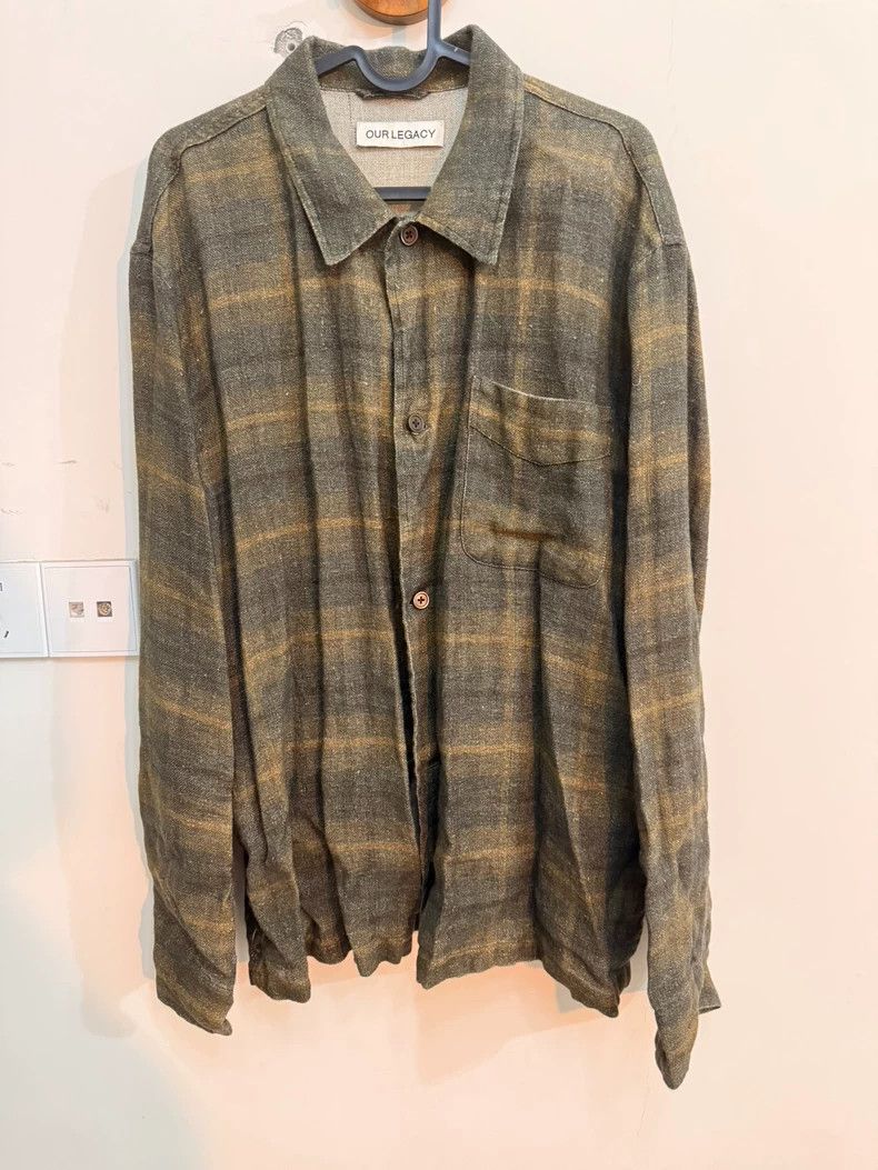 Our Legacy Our Legacy Green Plaid Button-Up Shirt - dmc Size US M / EU 48-50 / 2 - 1 Thumbnail