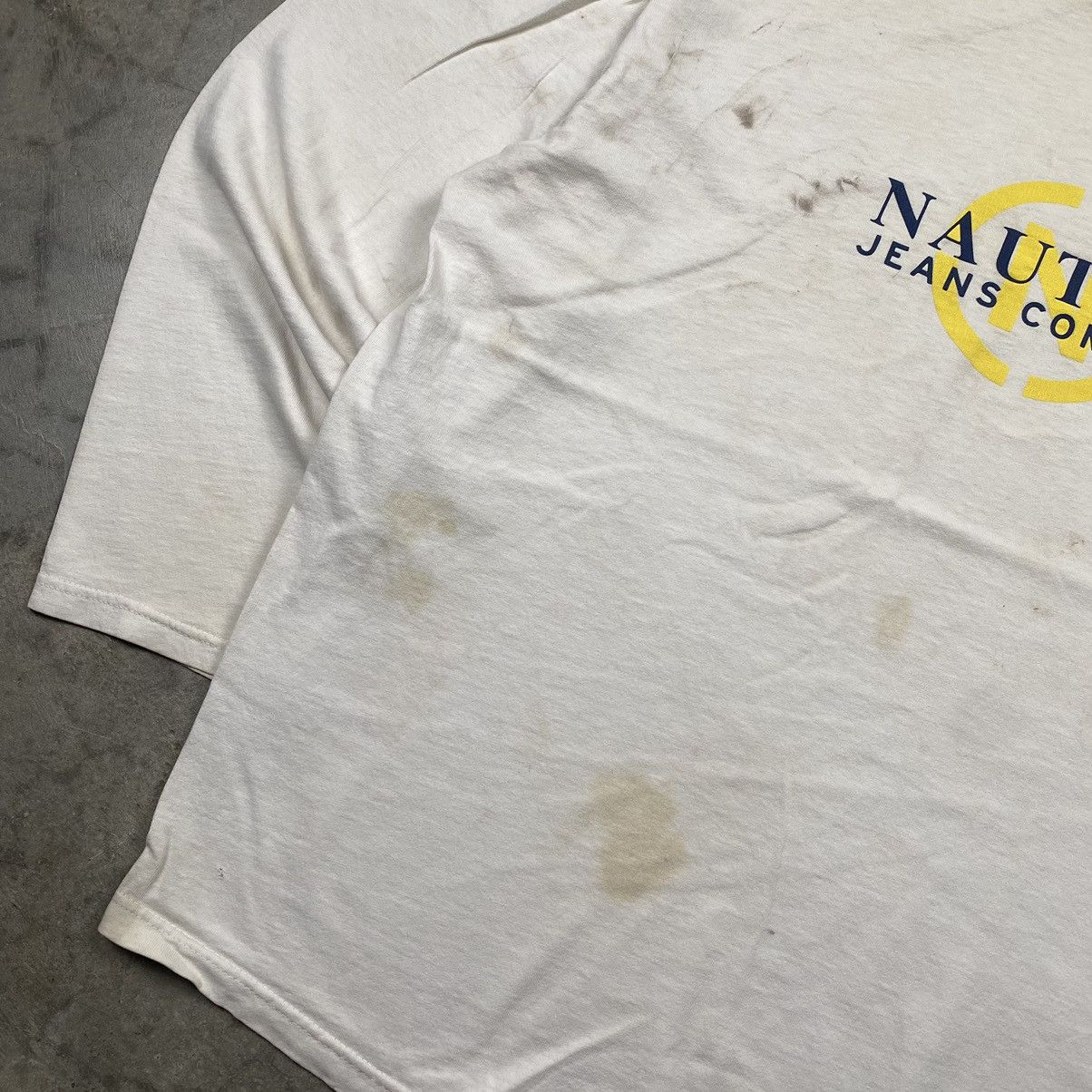 Nautica × Vintage y2k Distressed Nautica Jeans Company LS Tee Size US XL / EU 56 / 4 - 3 Thumbnail