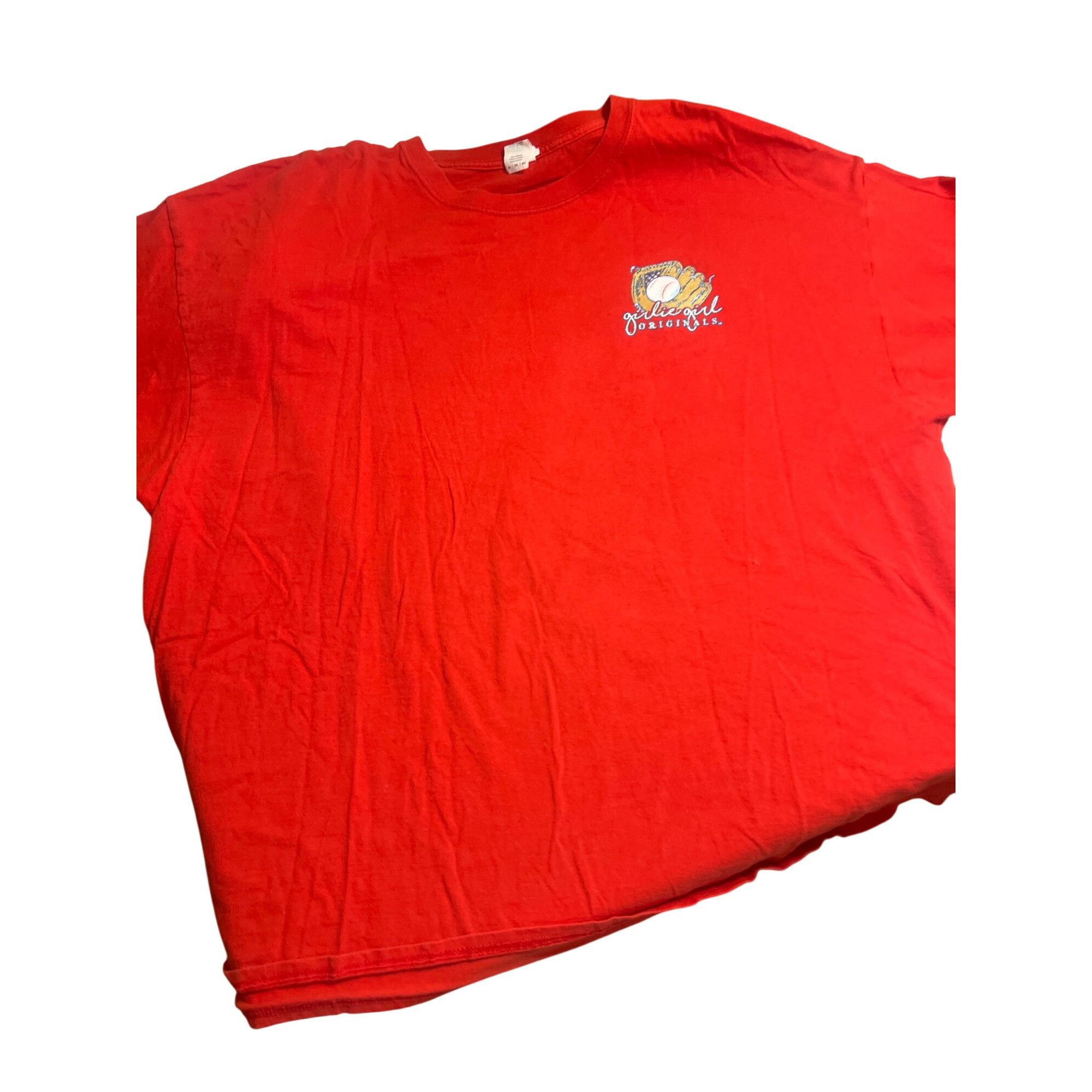 Gildan Girlie Girl Originals Red All You Need Is Love & Baseball Gr Size 3XL / US 20-22 - 4 Thumbnail