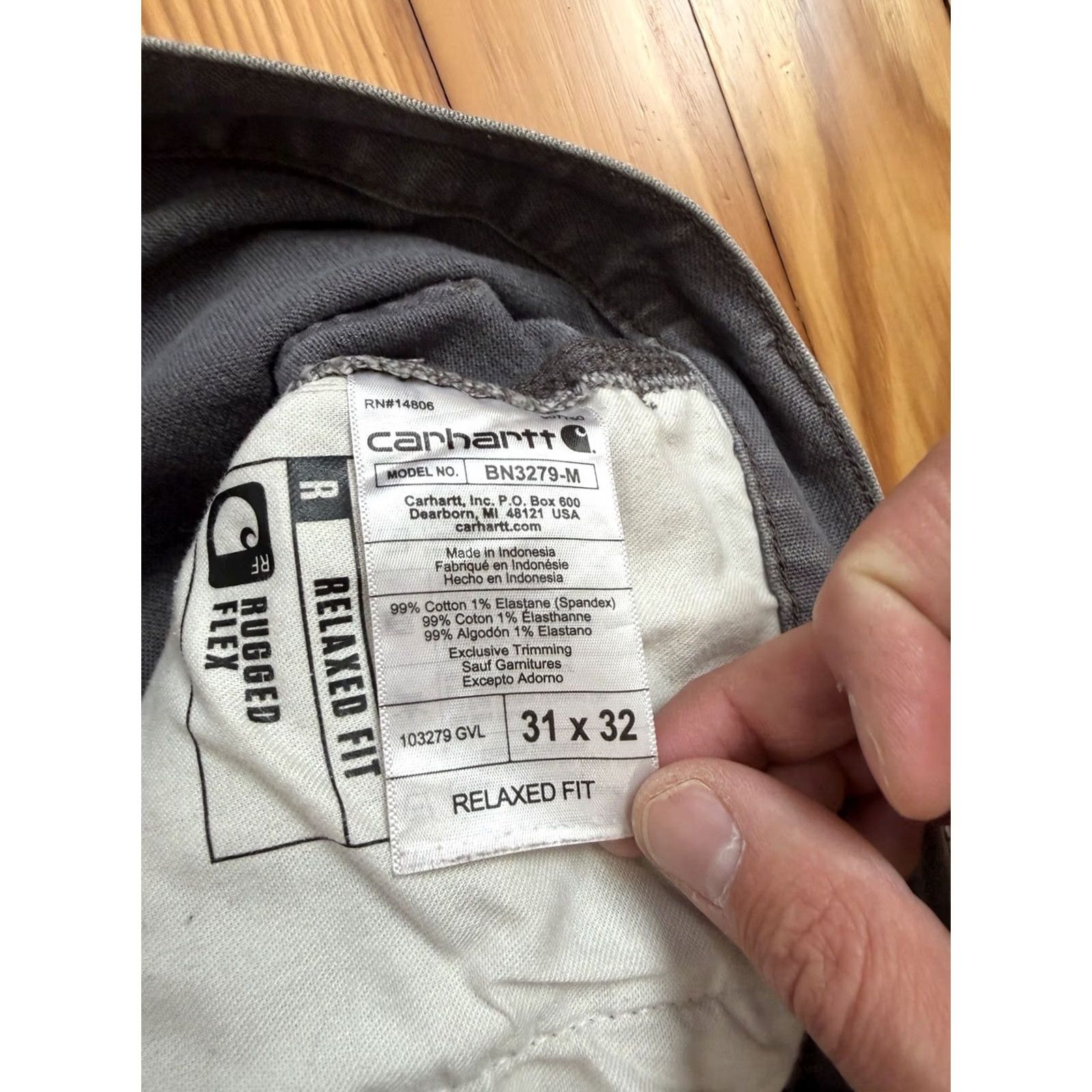 Carhartt VINTAGE Carhartt 103279 GVL Relaxed Fit Rugged Flex Duck Work Pants Grey 31x32 Distress Size US 31 - 4 Thumbnail