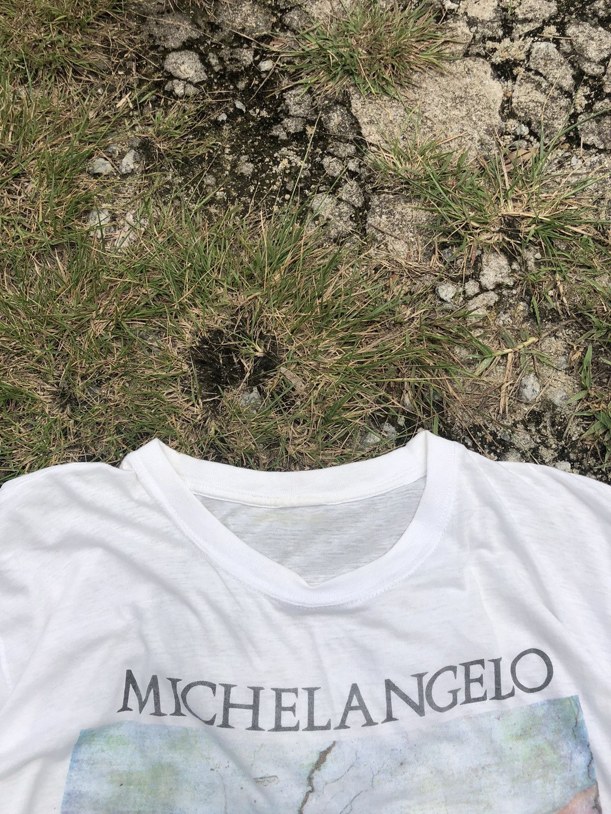 Vintage Vintage Art Michelangelo Cappella Sistina Roma Tshirt Size US L / EU 52-54 / 3 - 7 Thumbnail