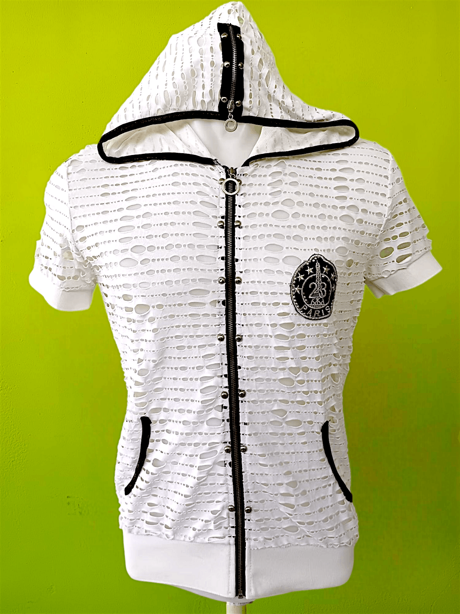 Other Distressed Shirt punk style OVER GIRL Mesh Zip Hoodie Size US L / EU 52-54 / 3 - 2 Thumbnail