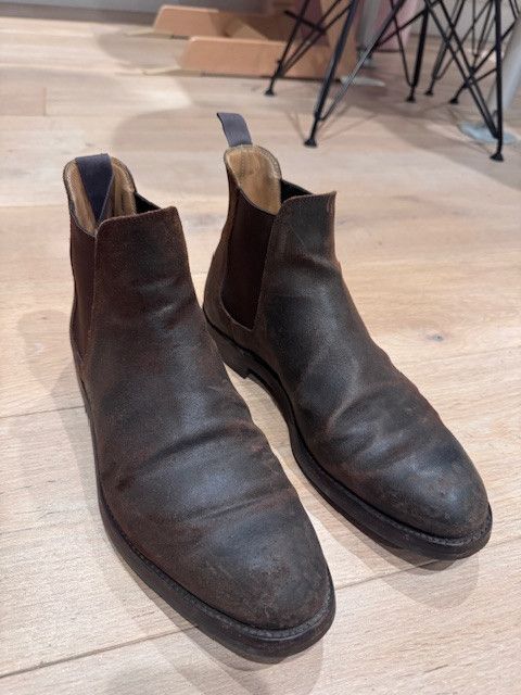 Crockett & Jones Chelsea 5 Dark Brown Rough-Out Suede Size US 9 / EU 42 - 5 Thumbnail