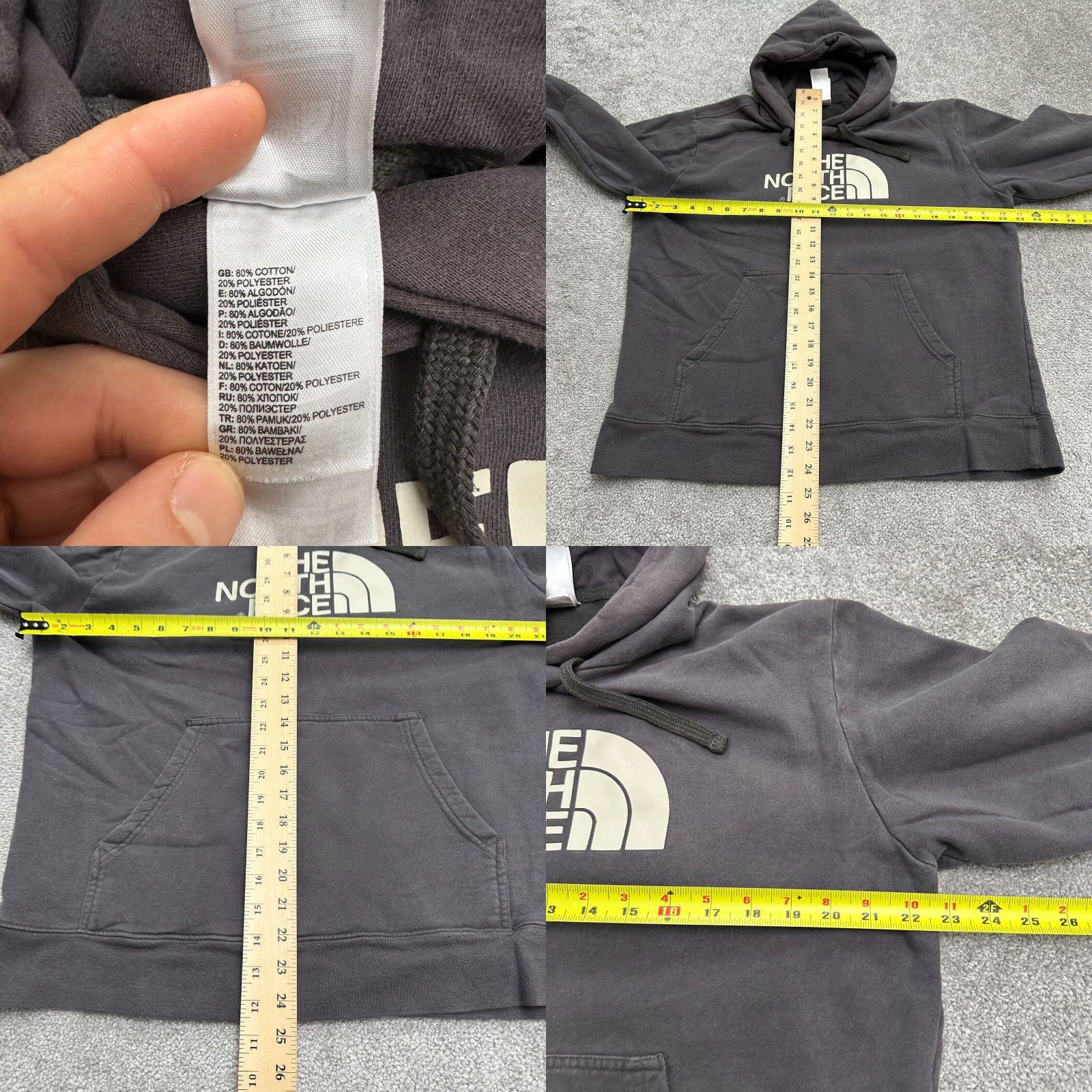The North Face The North Face Hoodie Mens Large Gray Graphic Fleece Pullover Outdoor Sweatshirt Size US L / EU 52-54 / 3 - 8 Thumbnail