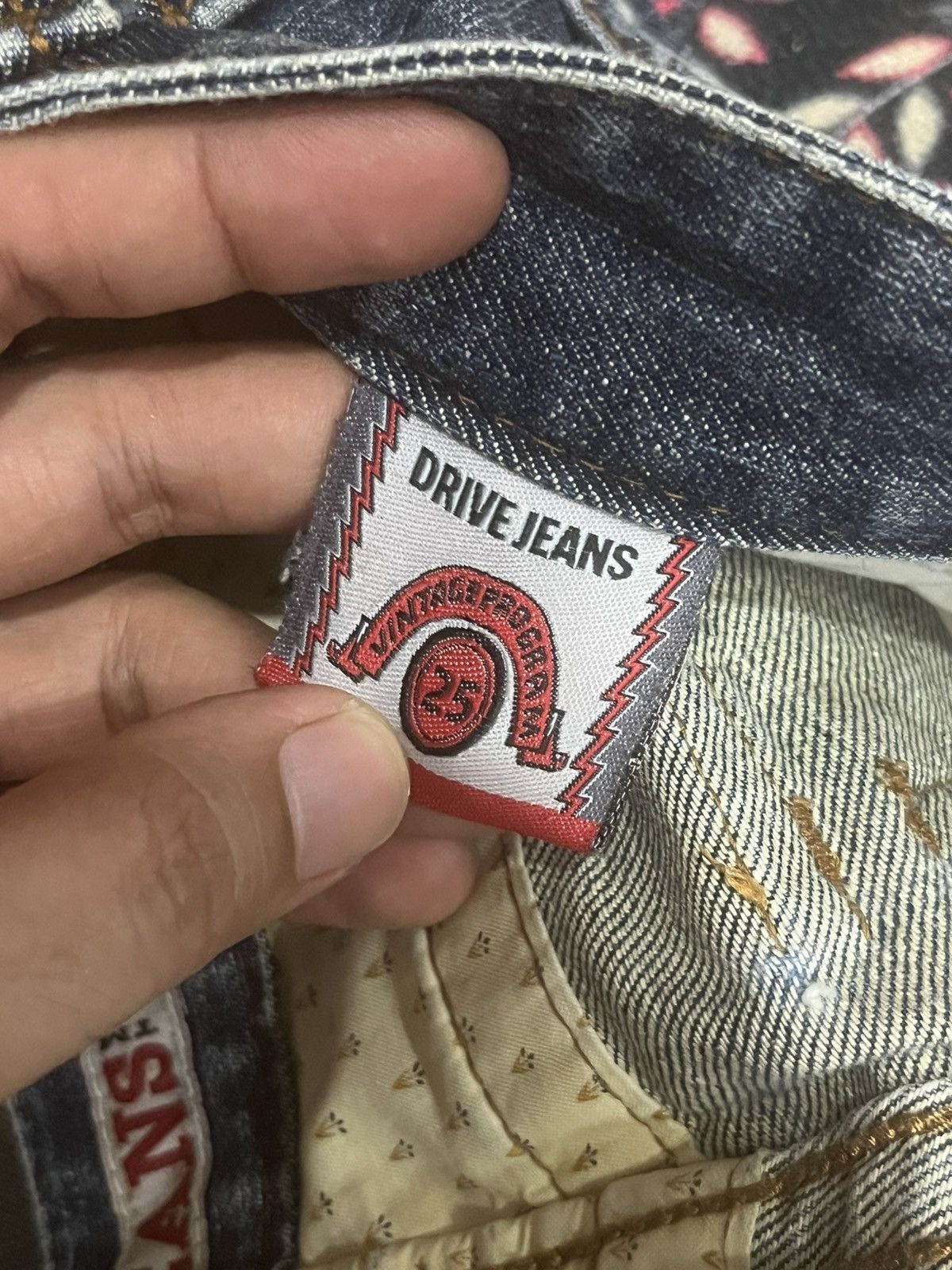 Japanese Brand Japanese Drive Jeans Blue Washed Distressed Flare Denim Size 25" / US 0 / IT 36 - 16 Thumbnail