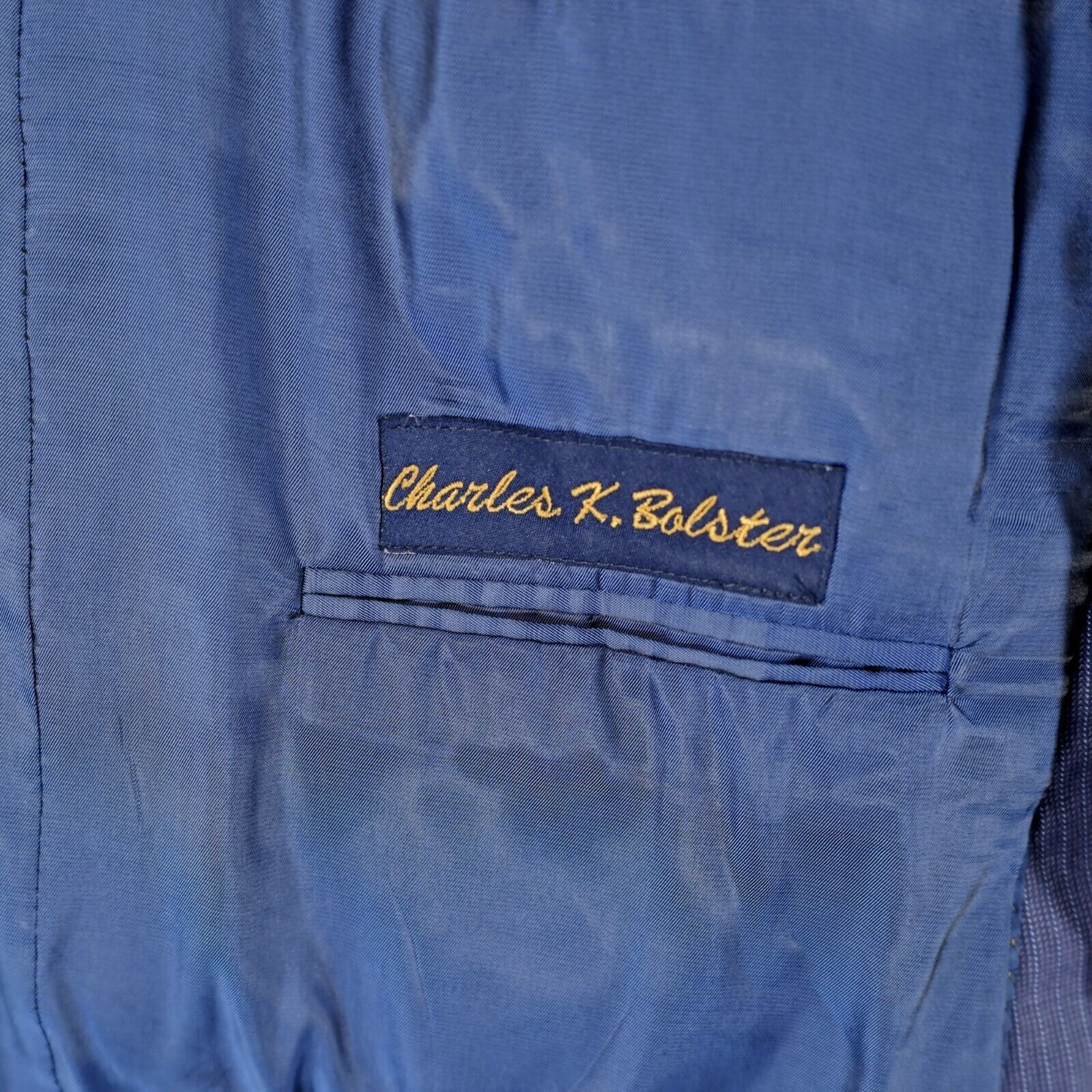 Hart Schaffner Marx Hart Schaffner Marx Light Blue Worsted Wool Striped Suit 46S Size 46S - 12 Thumbnail