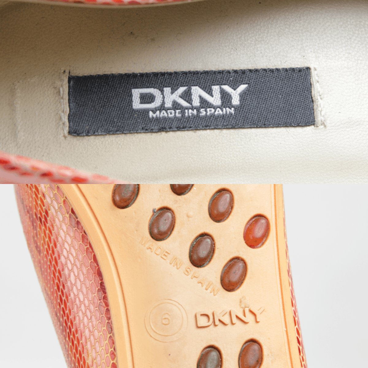 DKNY 00S Y2K Snake Skin Print Ballerina Boat Shoes Vintage Size US 6 / IT 36 - 13 Thumbnail