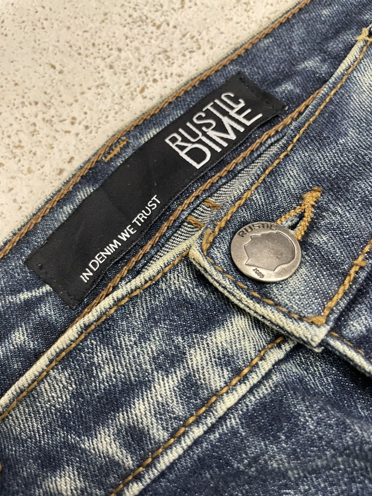 Other Rustic Dime Crazy Mudwash Distressed Biker Style Denim Pants Size US 34 / EU 50 - 19 Thumbnail