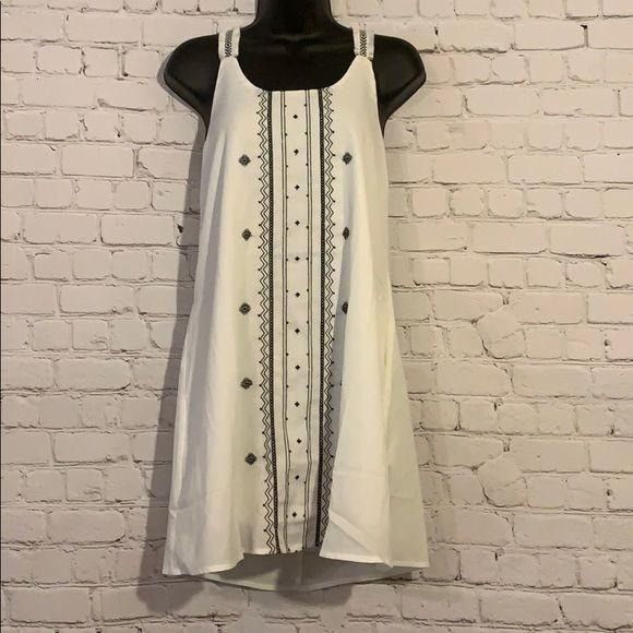 Other Loveriche White Black Embroidered Tunic Dress Size S / US 4 / IT 40 - 3 Thumbnail