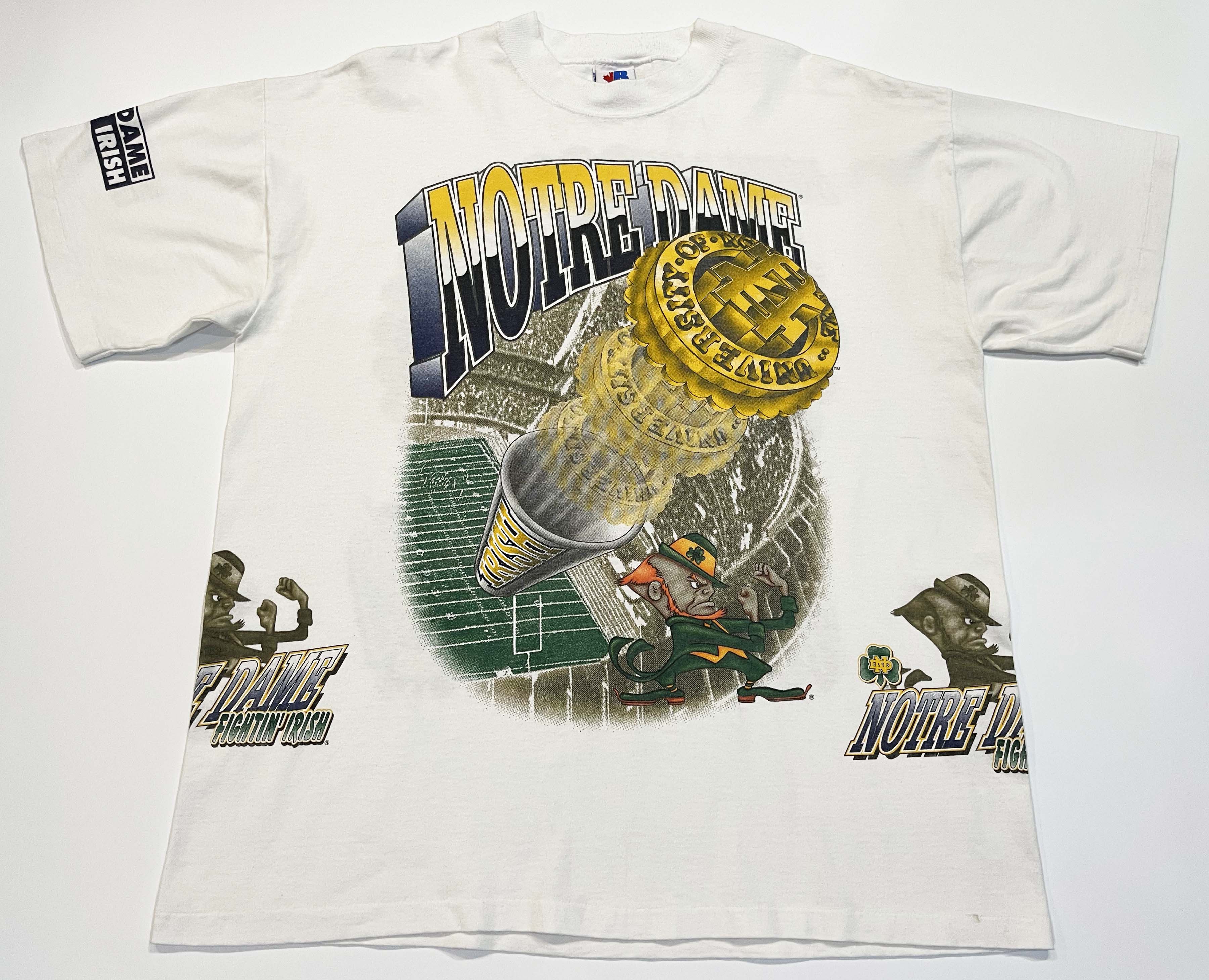 NCAA × Vintage Vintage Bulletin Athletic Notre Dame Fighting Irish T-Shirt Size US XL / EU 56 / 4 - 1 Thumbnail