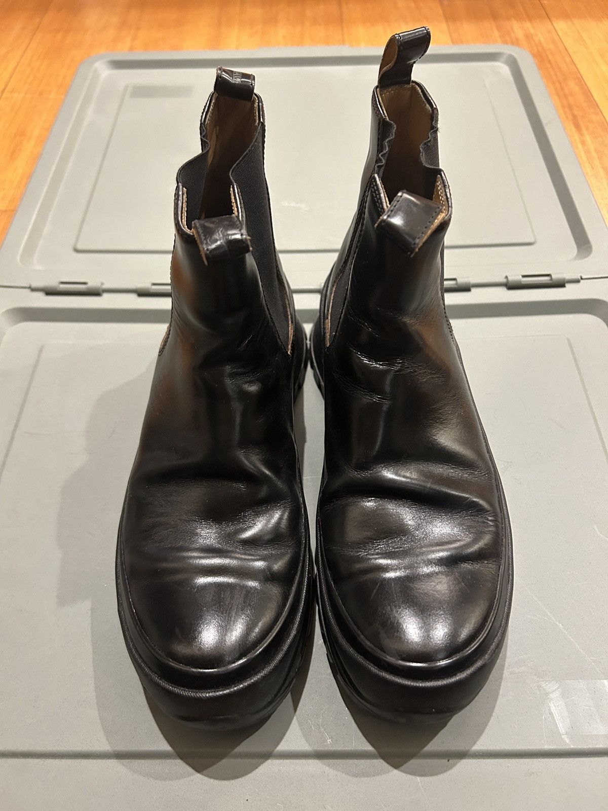Jil Sander RARE Jil Sander Black Leather Ankle Chelsea Boots Size US 7.5 / EU 40-41 - 1 Thumbnail
