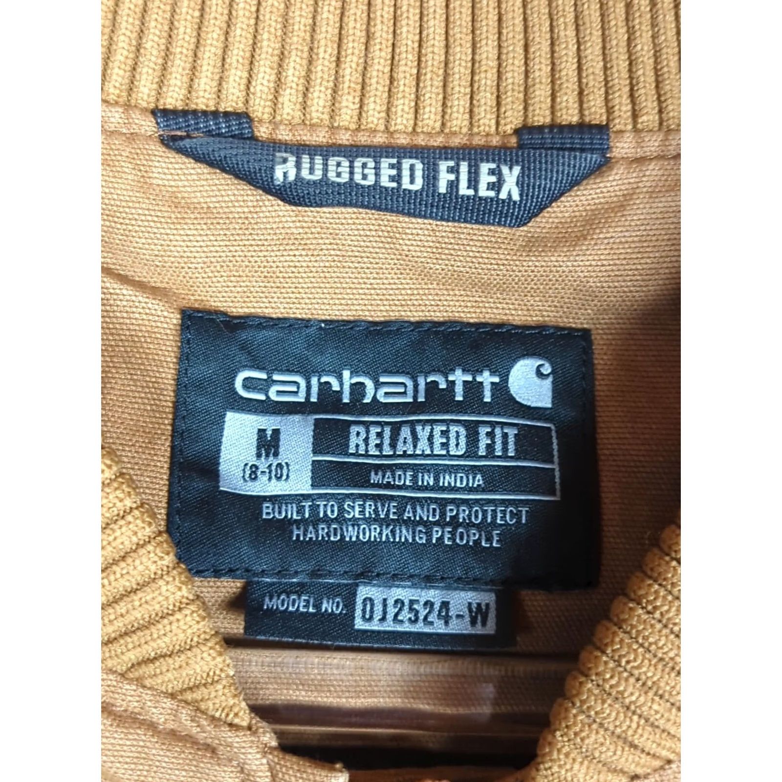 Carhartt Carhartt Women's Bomber Jacket Rugged Flex Crawford Brown Tan M Short Brown Canvas Zip Jacket Size M / US 6-8 / IT 42-44 - 5 Thumbnail