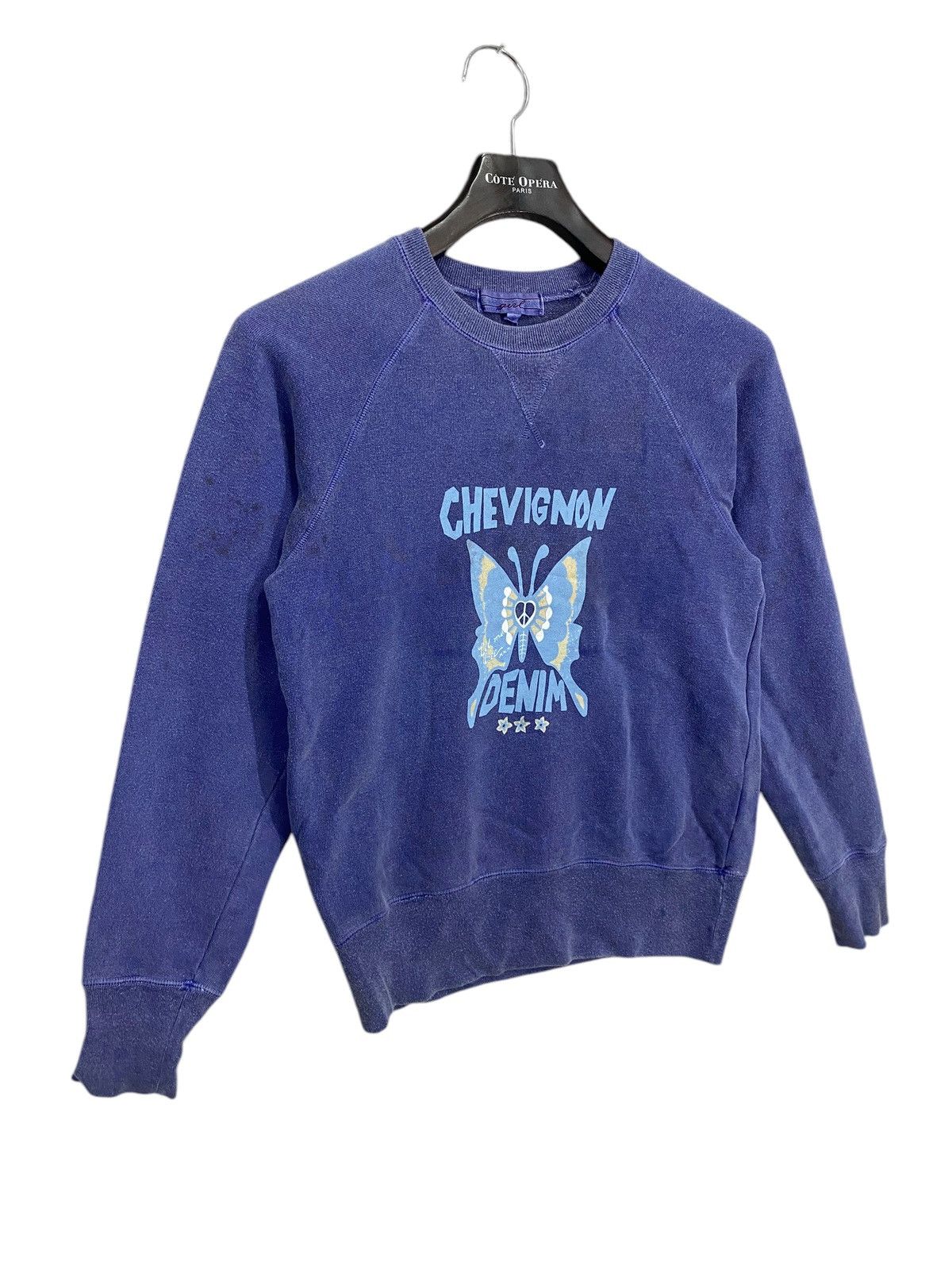Chevignon × Japanese Brand Japanase brand chevignon denim sweatshirt pullover crewneck Size S / US 4 / IT 40 - 2 Thumbnail