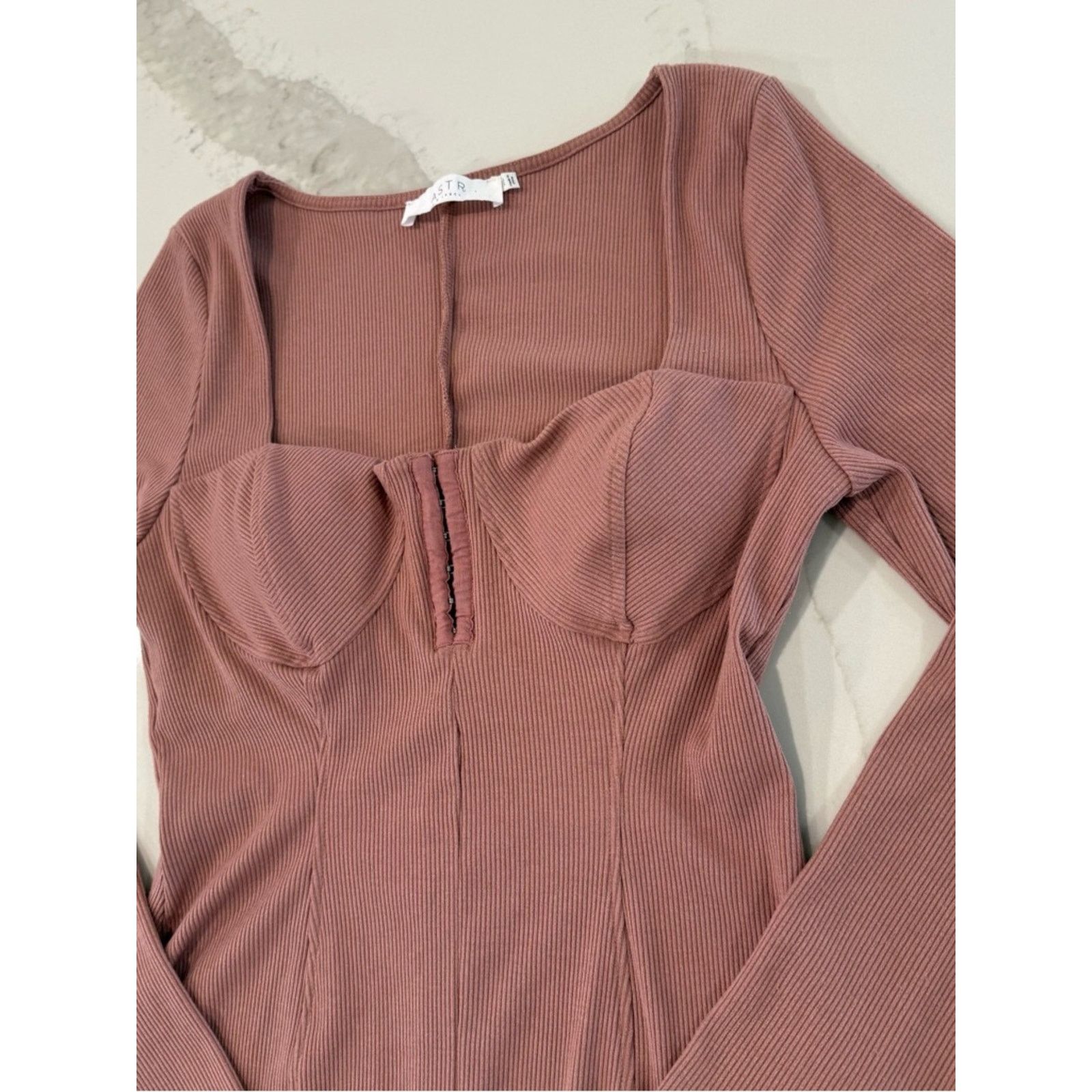 ASTR The Label ASTR The Label Ribbed Long Sleeve Bodycon Dress Womens XL Size XL / US 12-14 / IT 48-50 - 7 Thumbnail