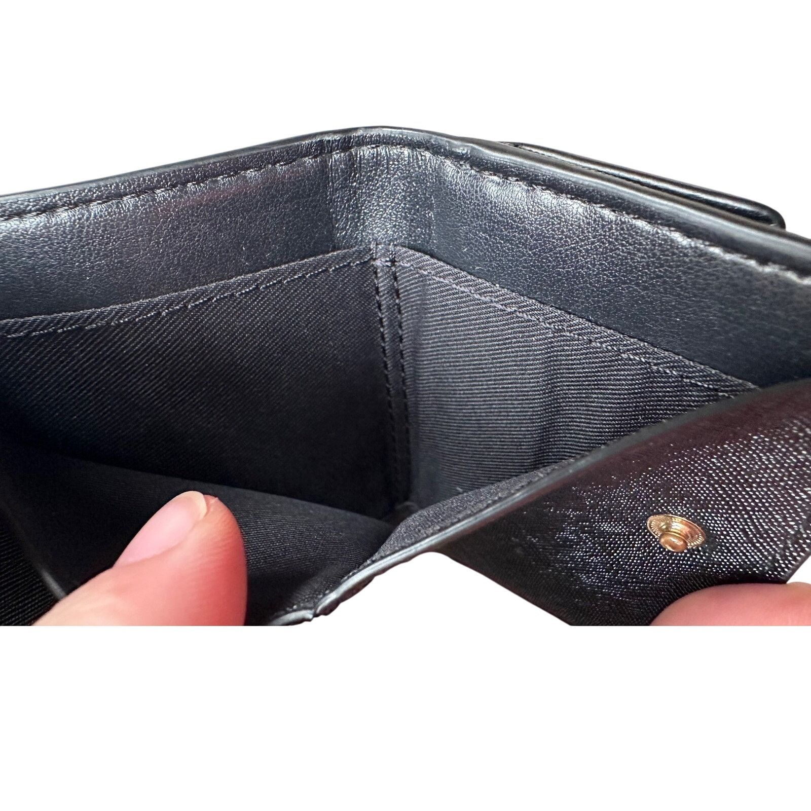 Marc Jacobs Marc Jacobs Black Mini Trifold Compact Wallet Size ONE SIZE - 7 Thumbnail