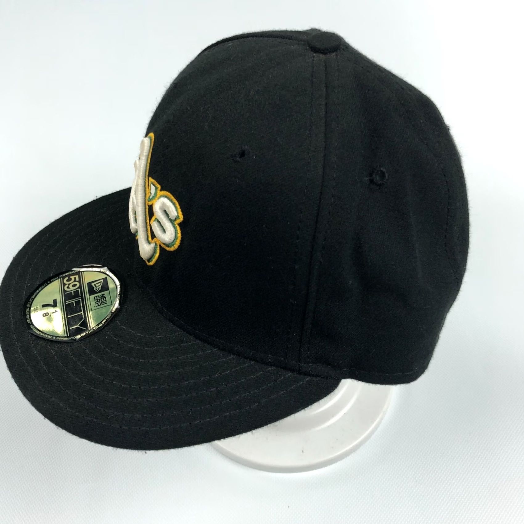 New Era New Era 7-1/8 59FIFTY Oakland A's Fitted Cap MLB Baseball Hat Men Black Classic MLB Pop Retro Athletics Baseball Cap Size ONE SIZE - 5 Thumbnail