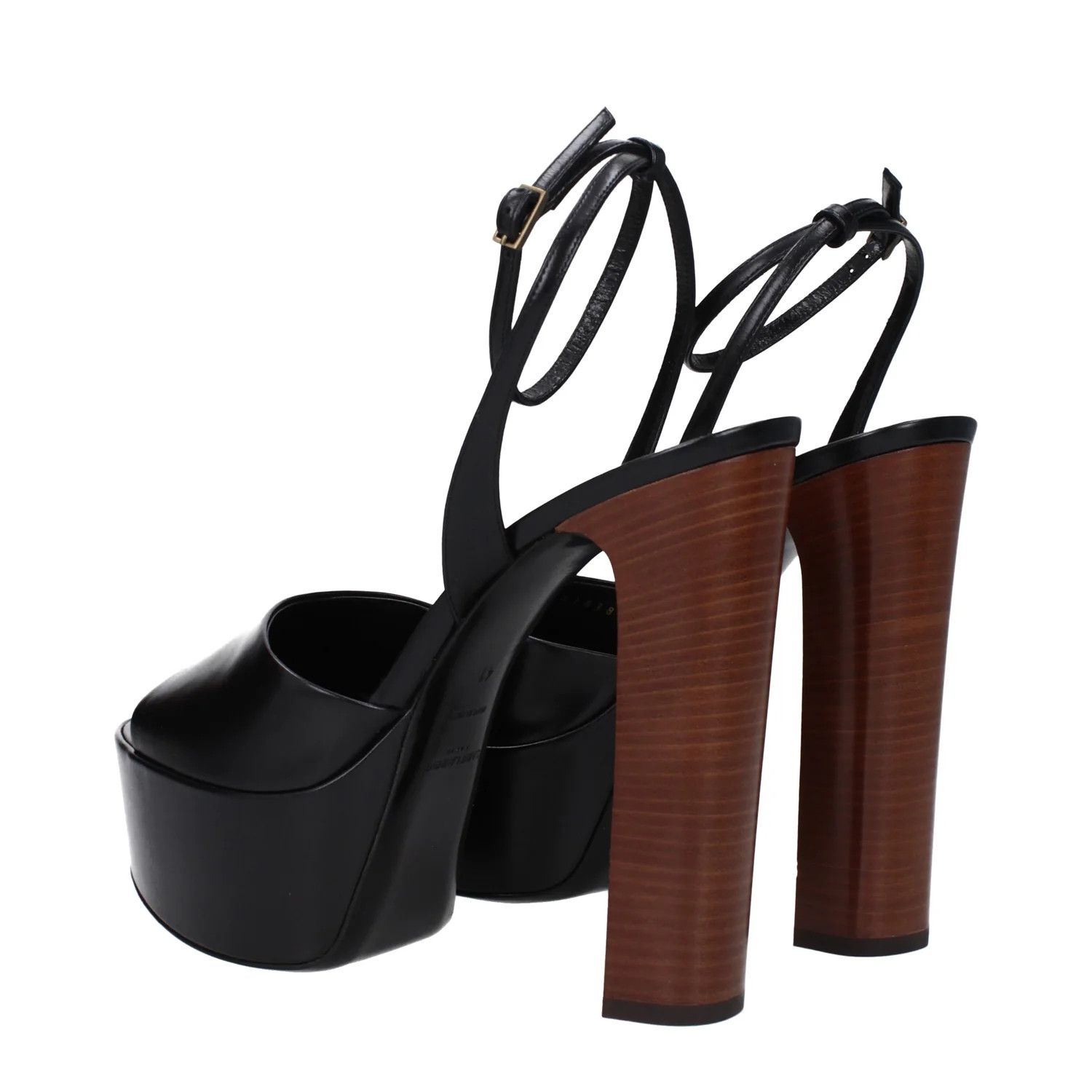 Saint Laurent Paris ob1o1e1224 Leather Sandals in Black Size US 11 / IT 41 - 4 Thumbnail
