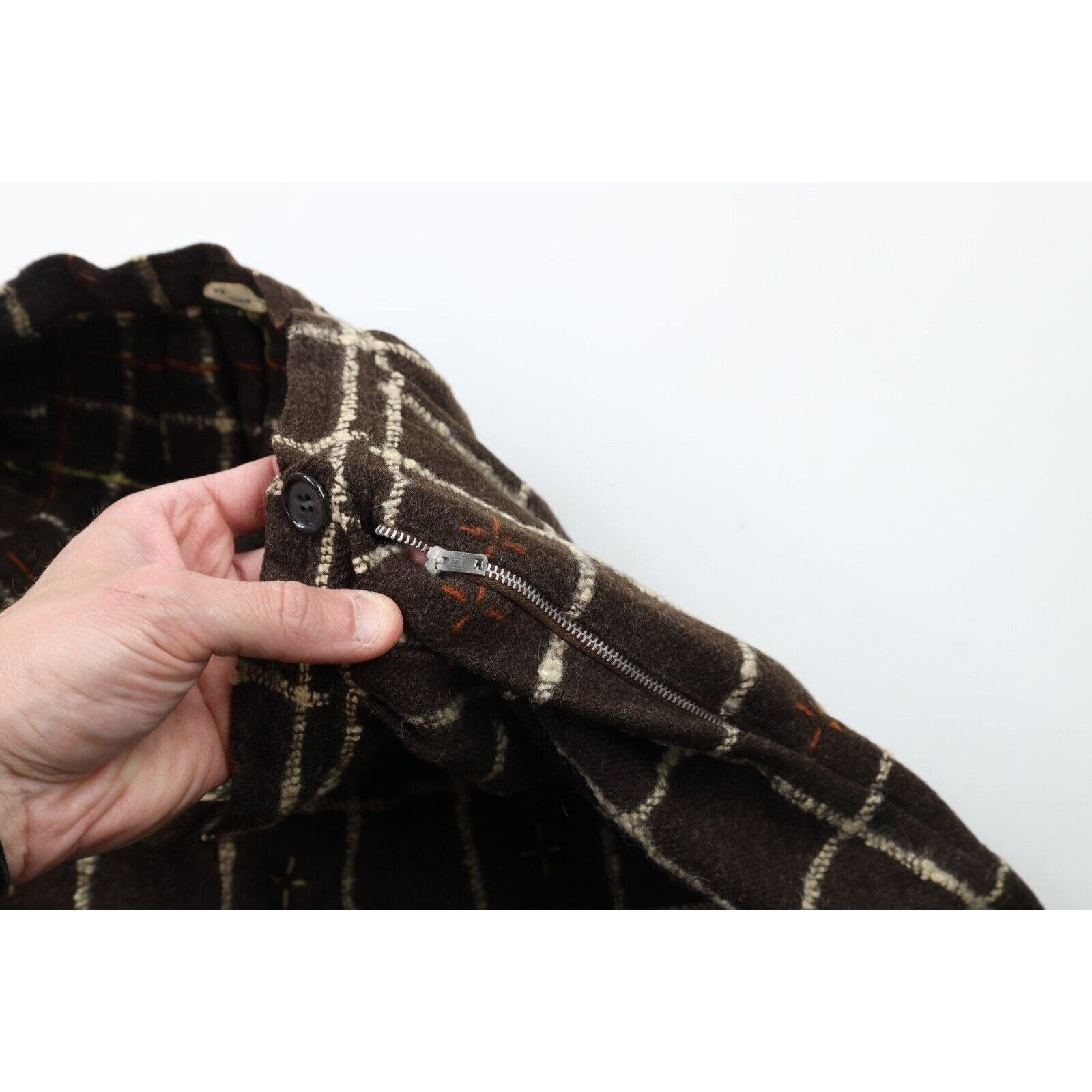 Vintage Vintage 50s 60s Mid Century Modern MCM Tweed Skirt Size 24" / US 00 / IT 34 - 8 Thumbnail